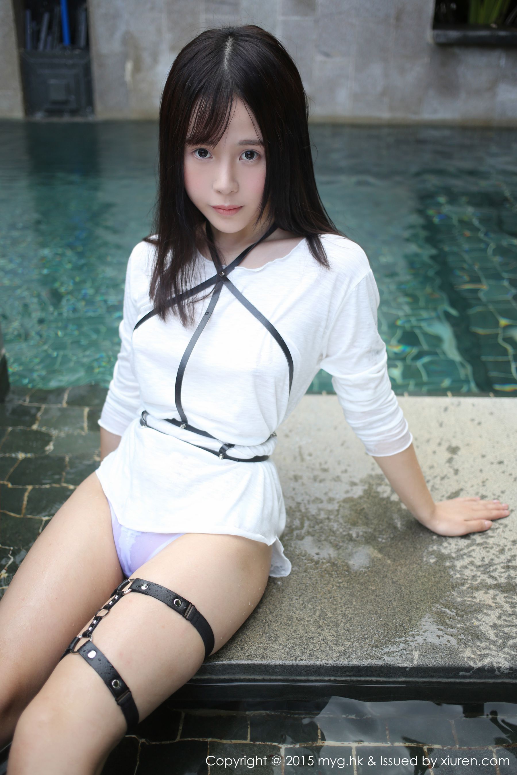 Evelyn Evel Black Silk StockingsSwimming Wet Miyuan Pavilion Mygirl VOL.170
