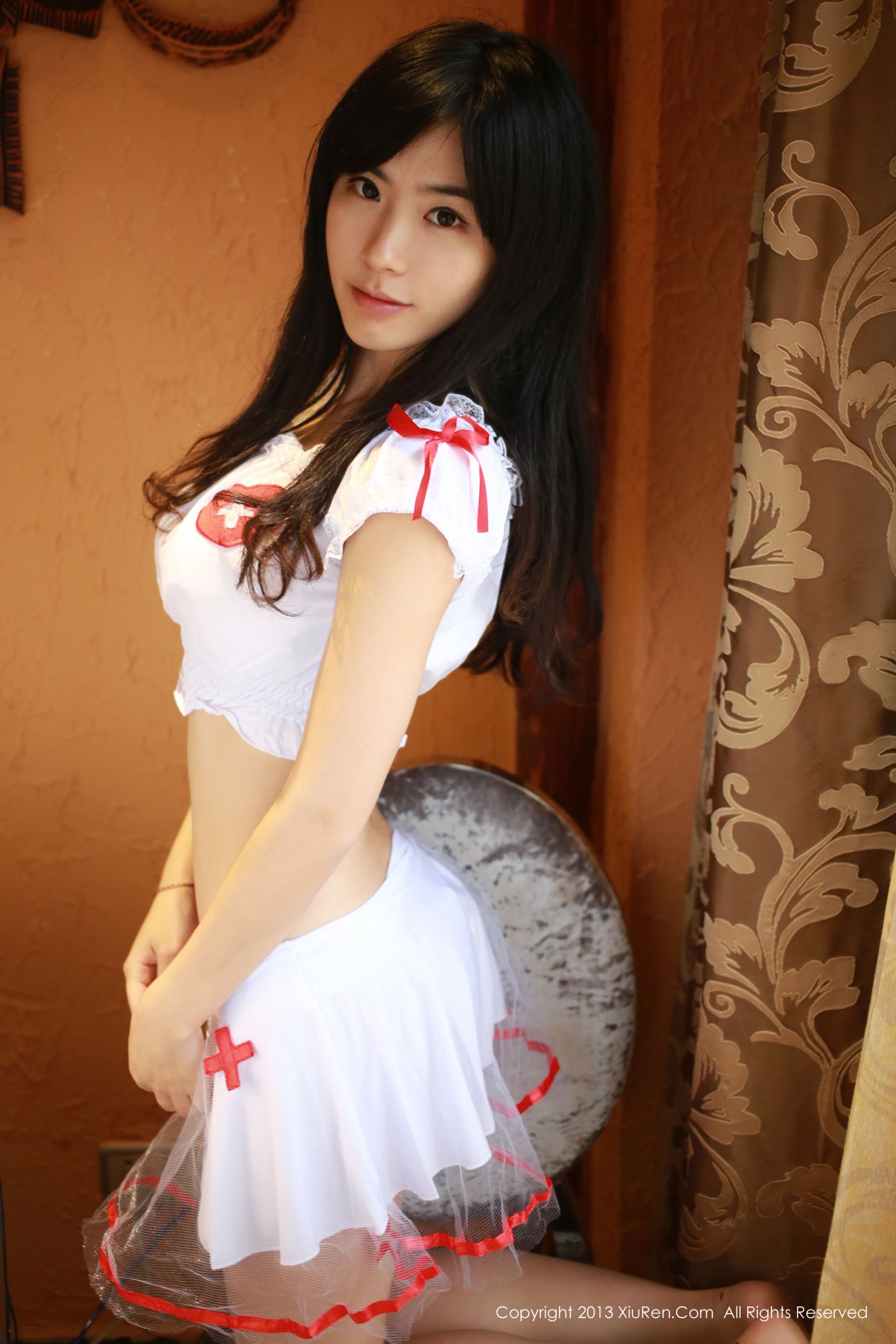 Liu Xueni Verna Black lace, hanging socks, nurses, all kinds of trousers Xiuren No.010