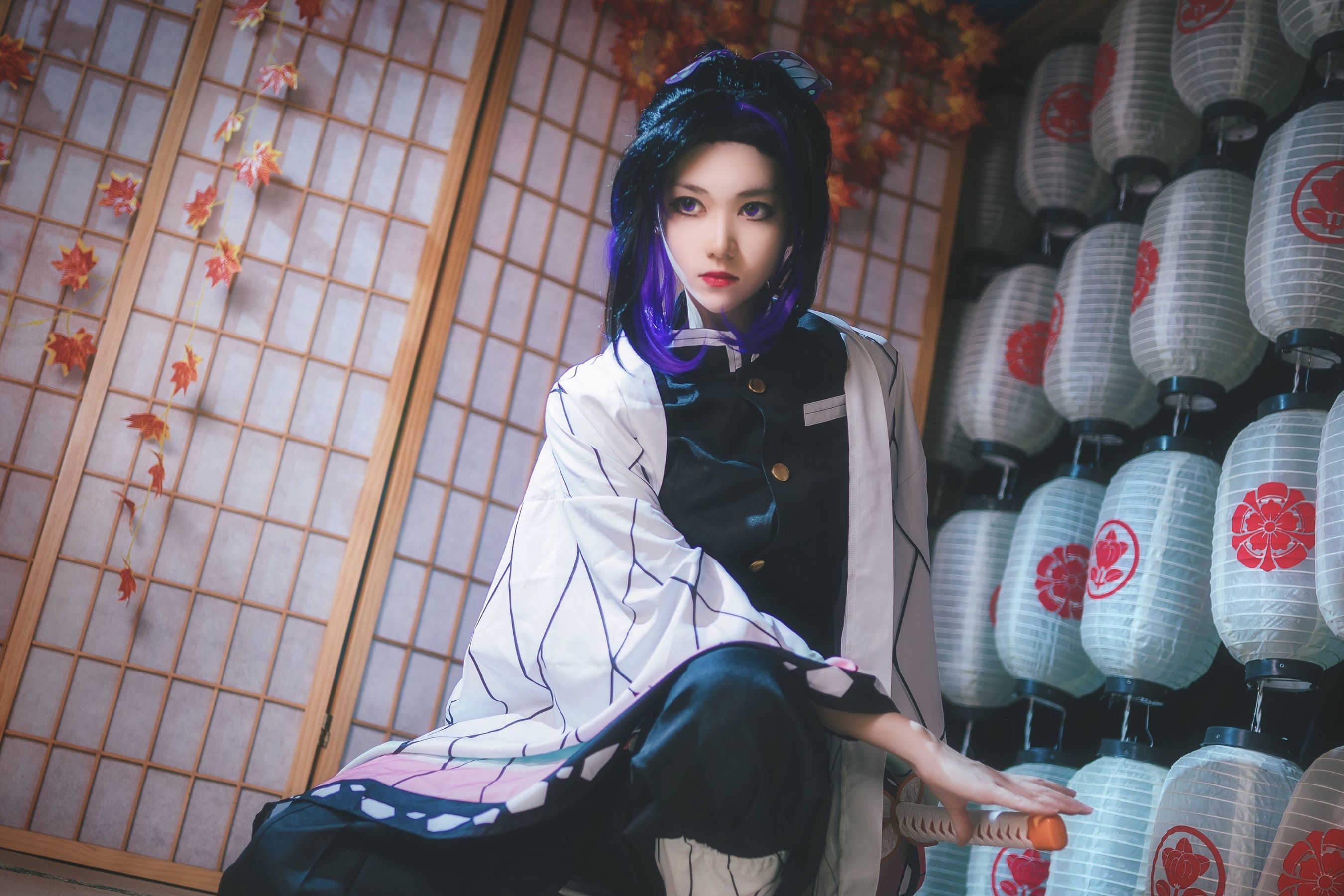 COS Welfare Anime blogger Nan Tao Momoko -Butterfly Ninja Uniform
