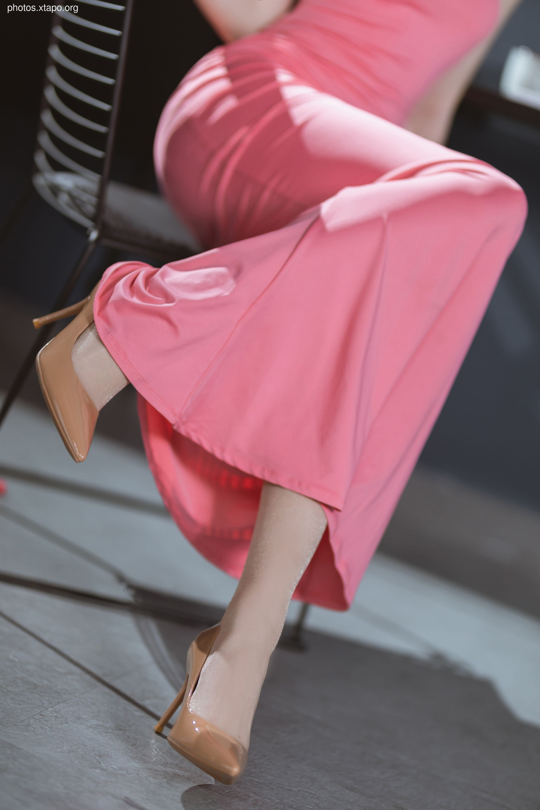 Xu Lan LAN pink long skirt 40P-296MB
