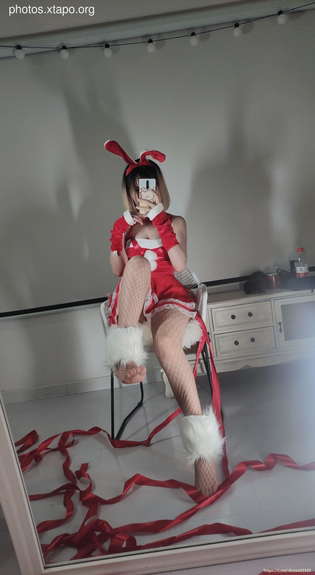 Sang W Yizi Net socks Ribbon Rabbit (December 25 Award Group Resources)