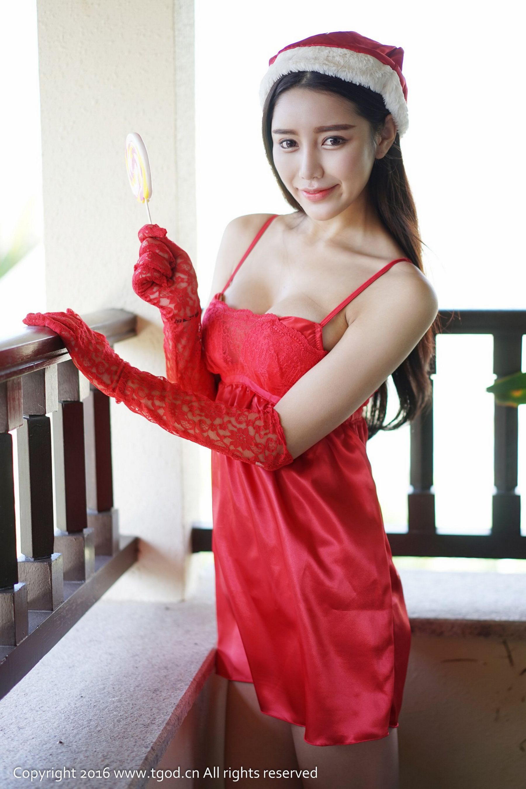 Xu Yanxin Mandy Angel -like smile Maid Christmas costume Push Goddess TGOD