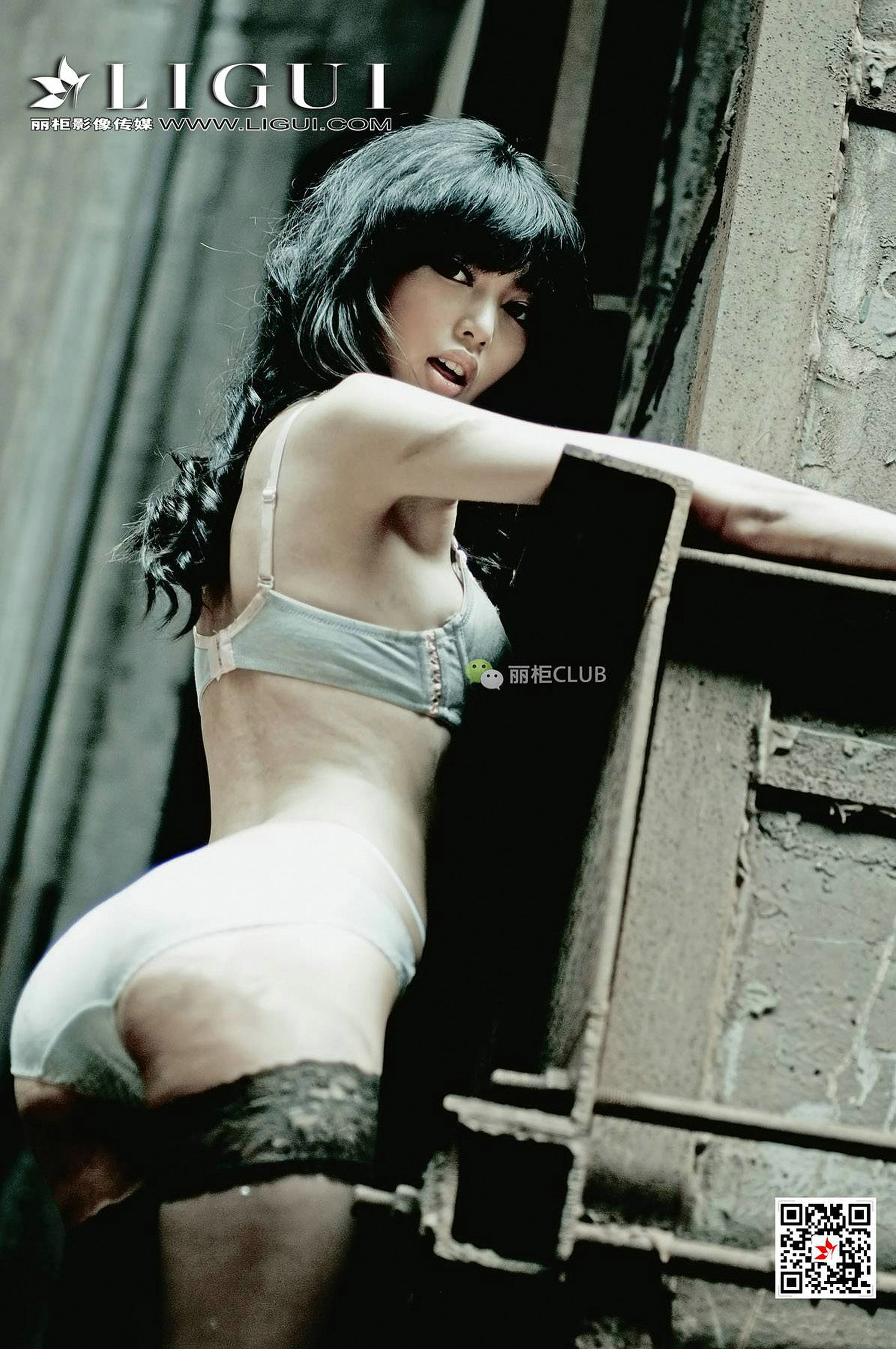 Leg Model Meng Lu Black Silk Portrait Photography LIGUI