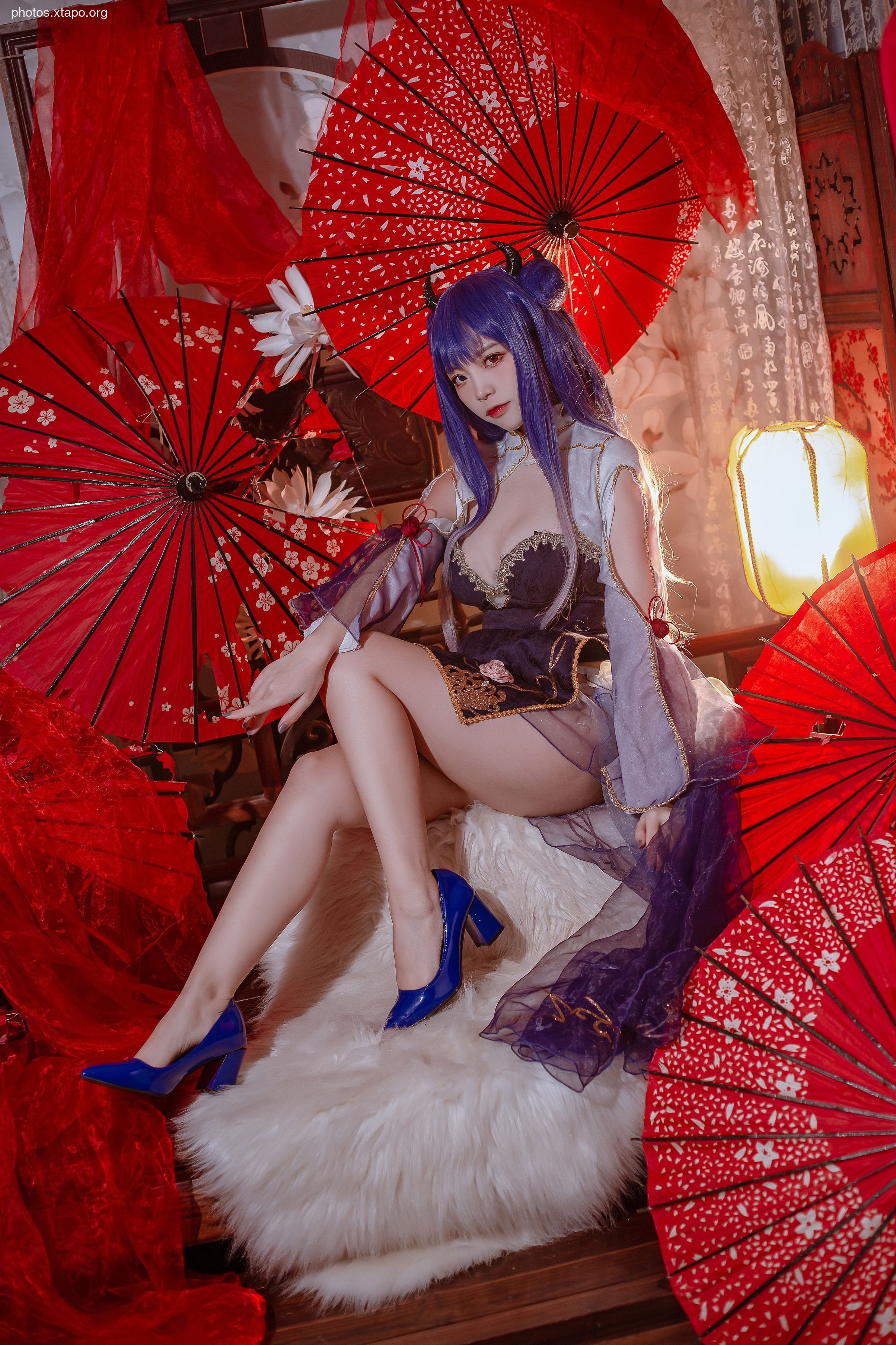 Popular coser Nisa - Blue Ibuki Cheongsam 29P-197MB