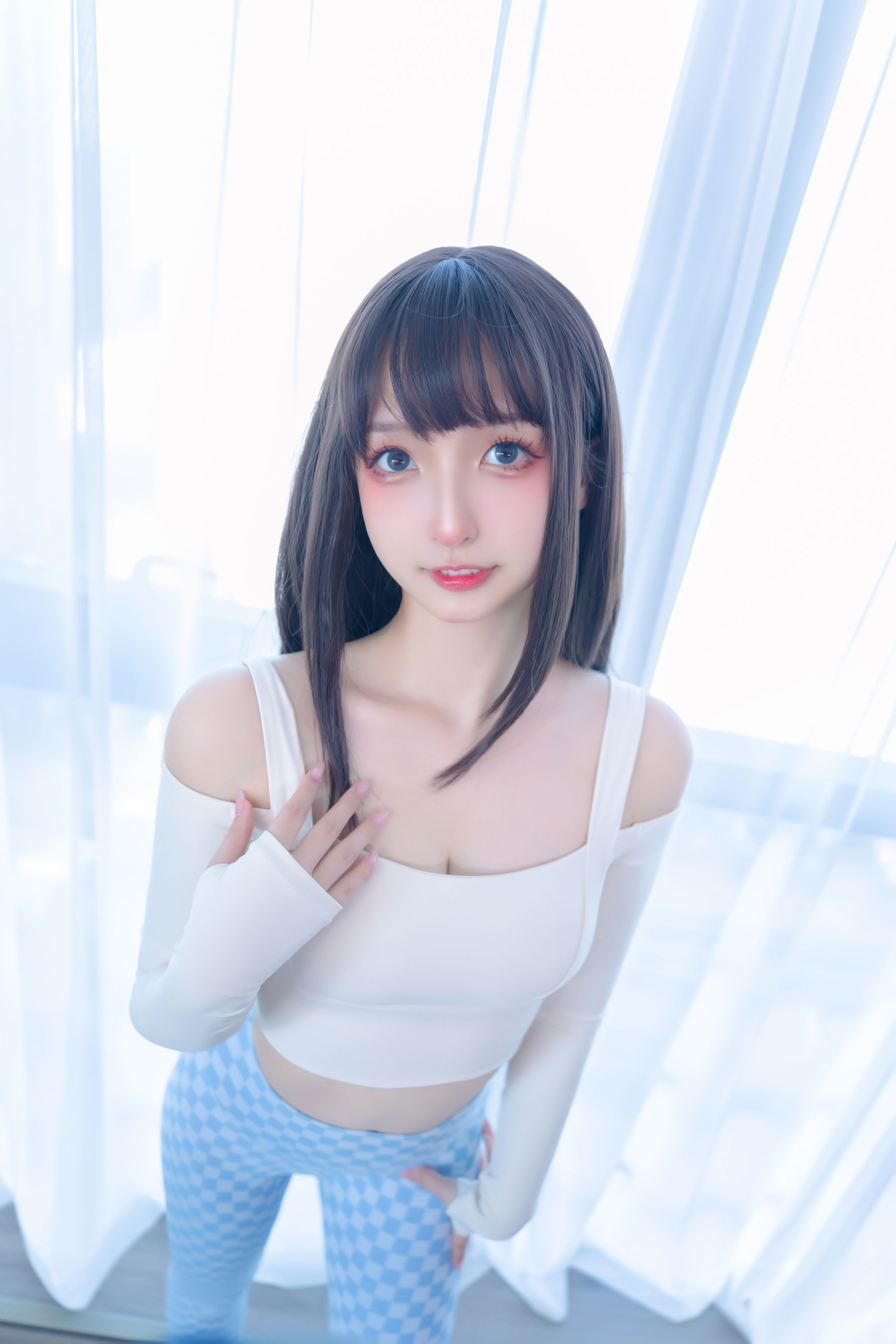 Welfare COS Lolita Shenli Banzhen Winter -Blue and White Grid