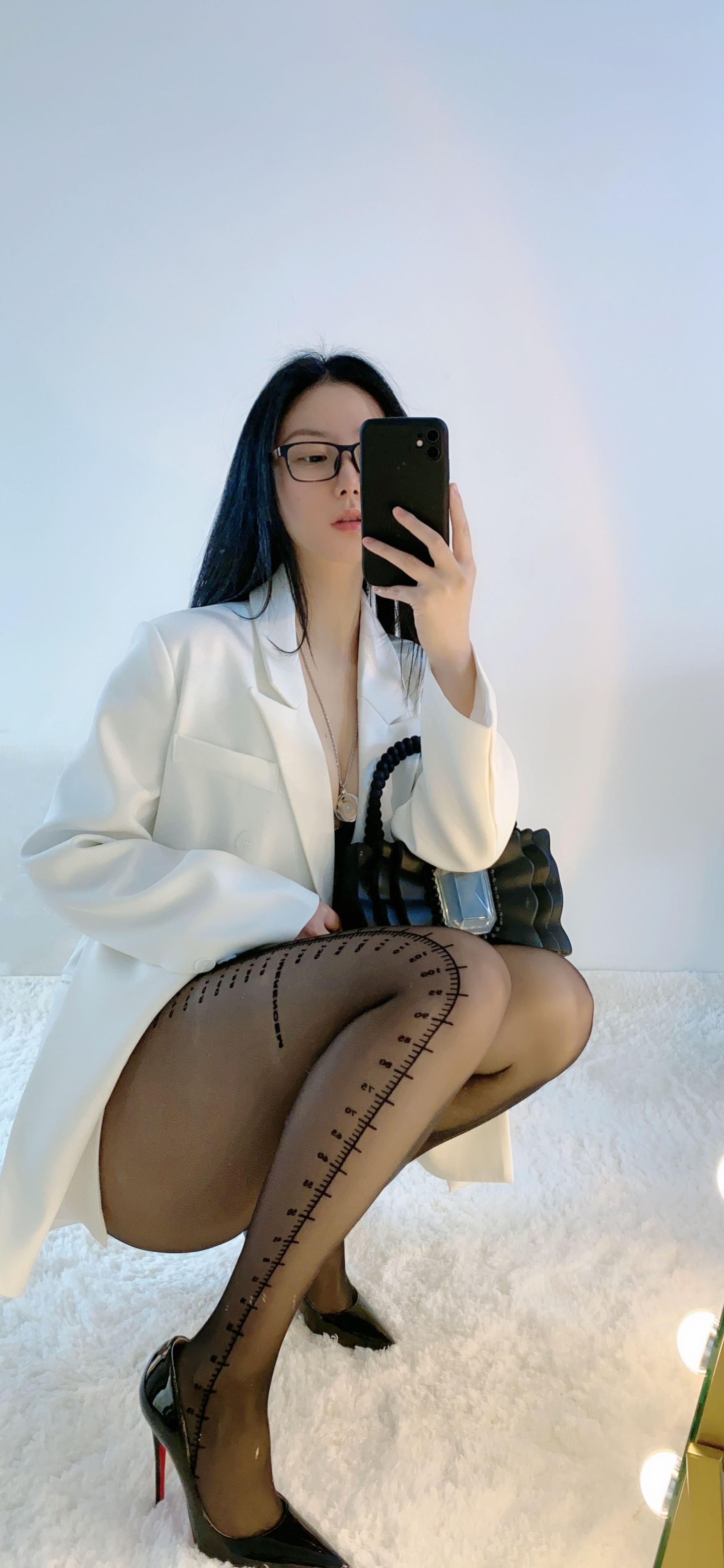 [Welfare COS] Pretty girl -stockings long legs and hips, micro -dense circles collection