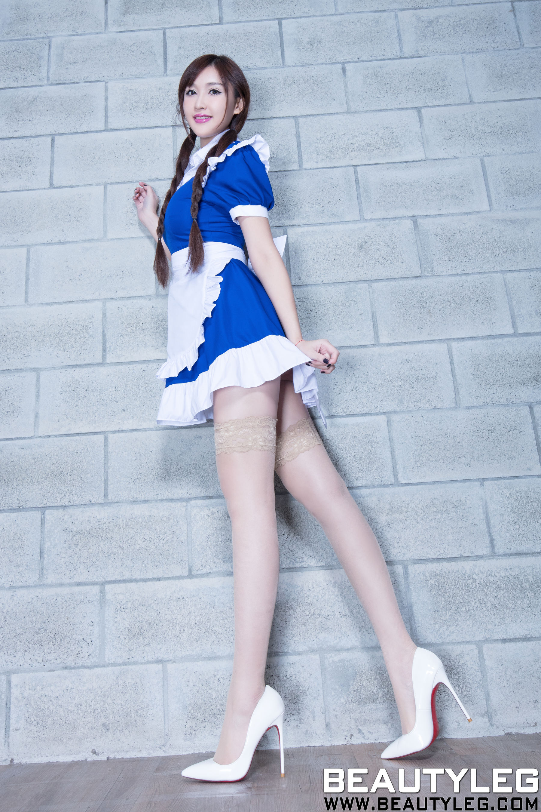 Ren Yuxuan VANESSA Belly Stockings Beautiful LegsSilkless Legs Beautyleg No.1609