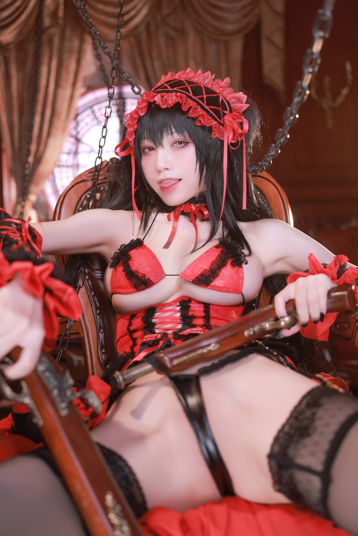 Shui Miao aqua Cosplay Tokisaki Kurumi