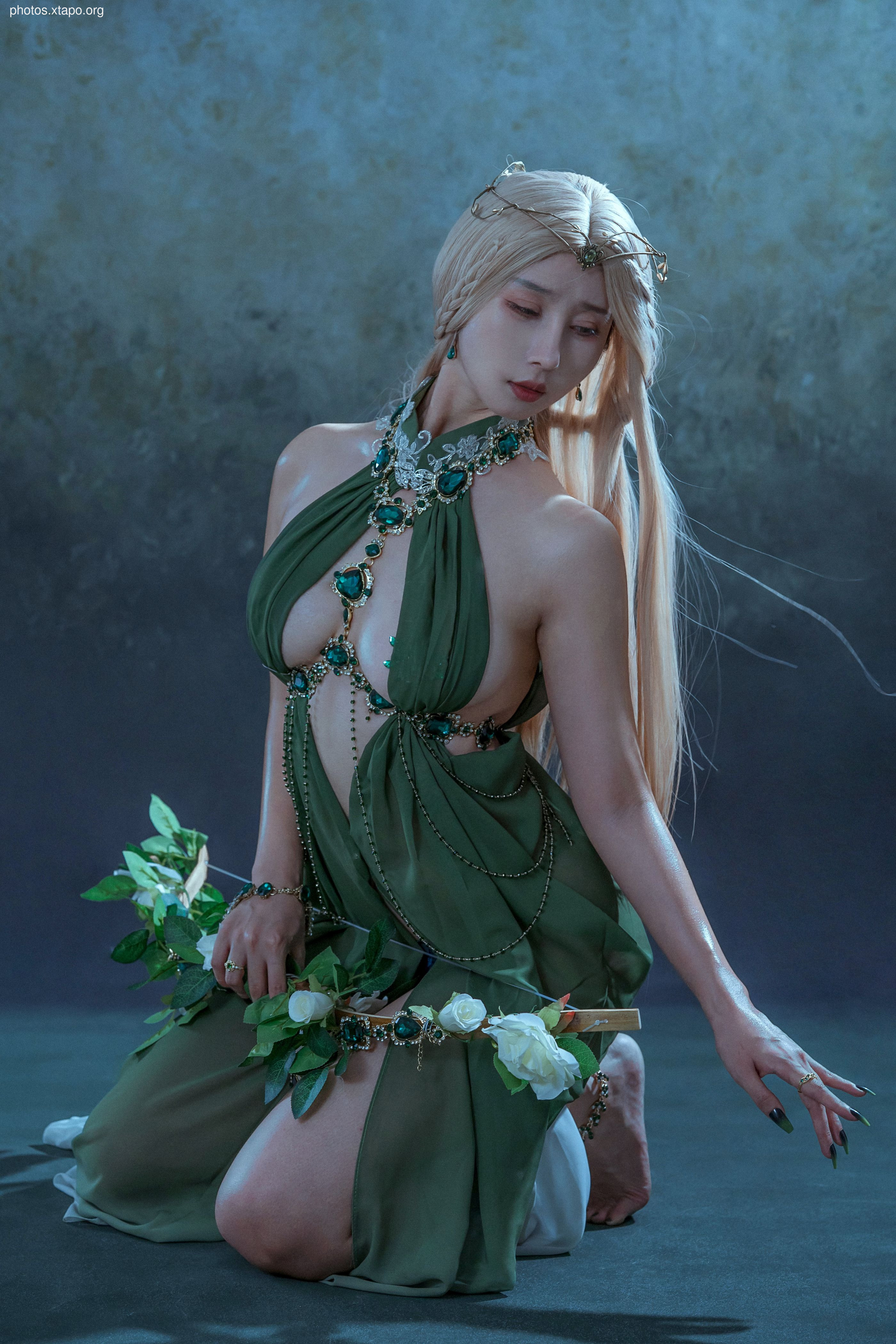 Yunxi Creek Milk Peach Tourmaline-Malachite Peacock