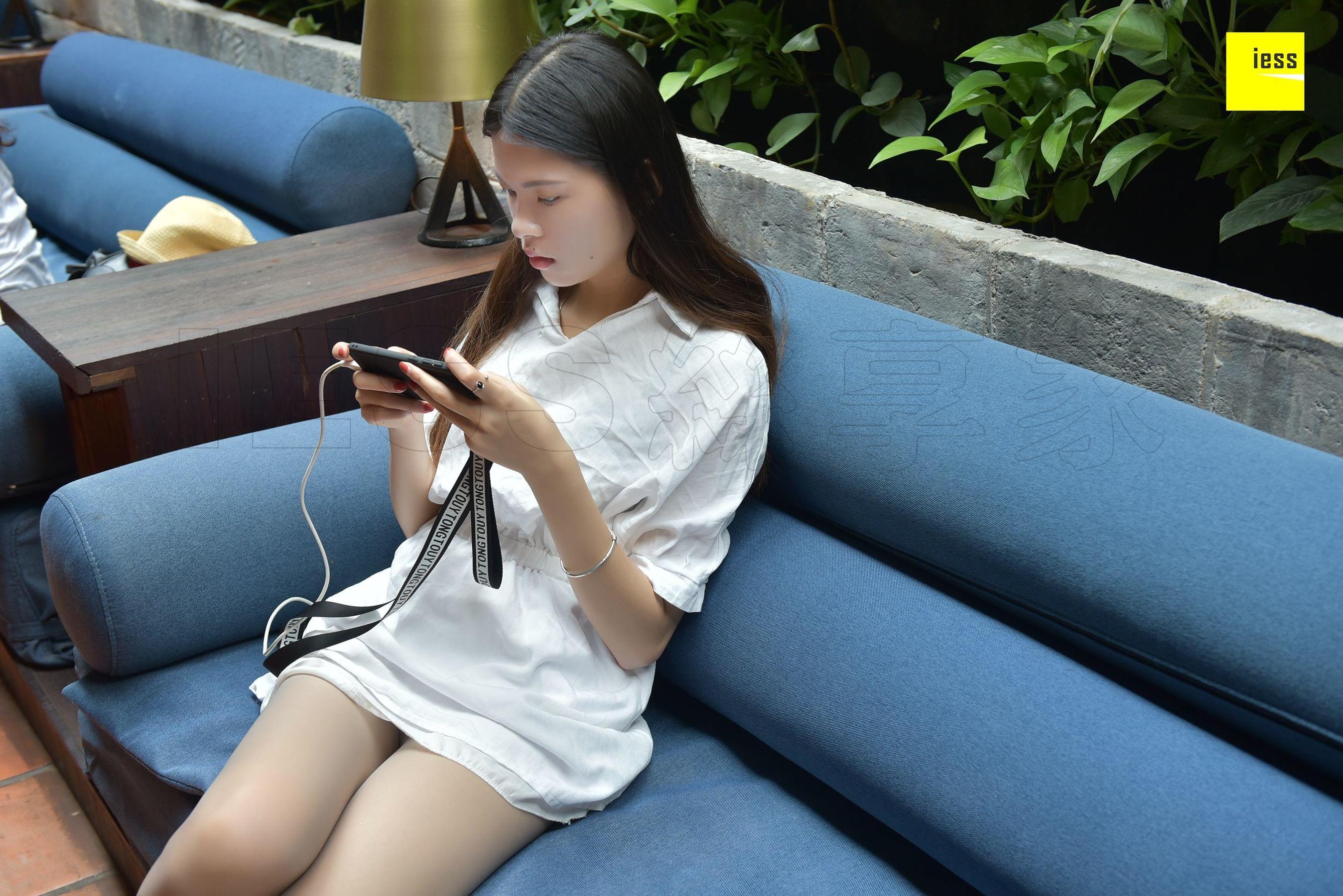 Seven -seven One word buckle sandals gray silk Different Thoughts to IESS Silk Enjoy Home 189