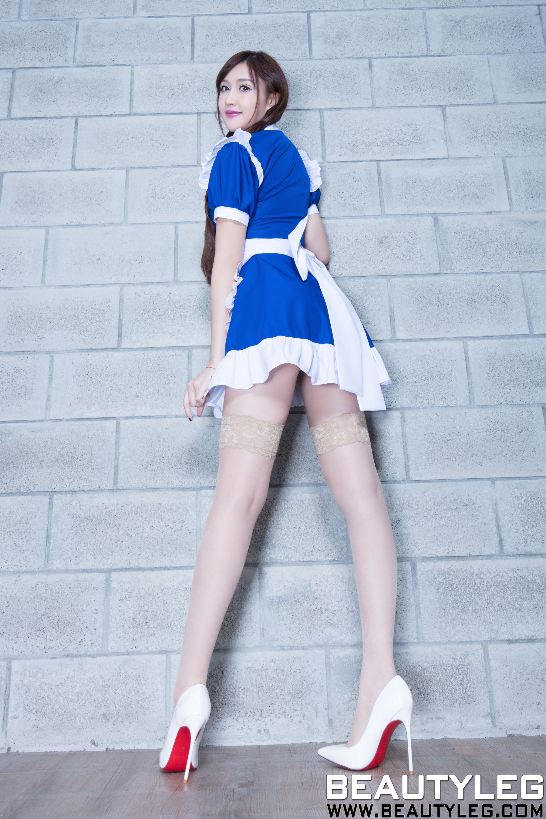 Ren Yuxuan VANESSA Belly Stockings Beautiful LegsSilkless Legs Beautyleg No.1609