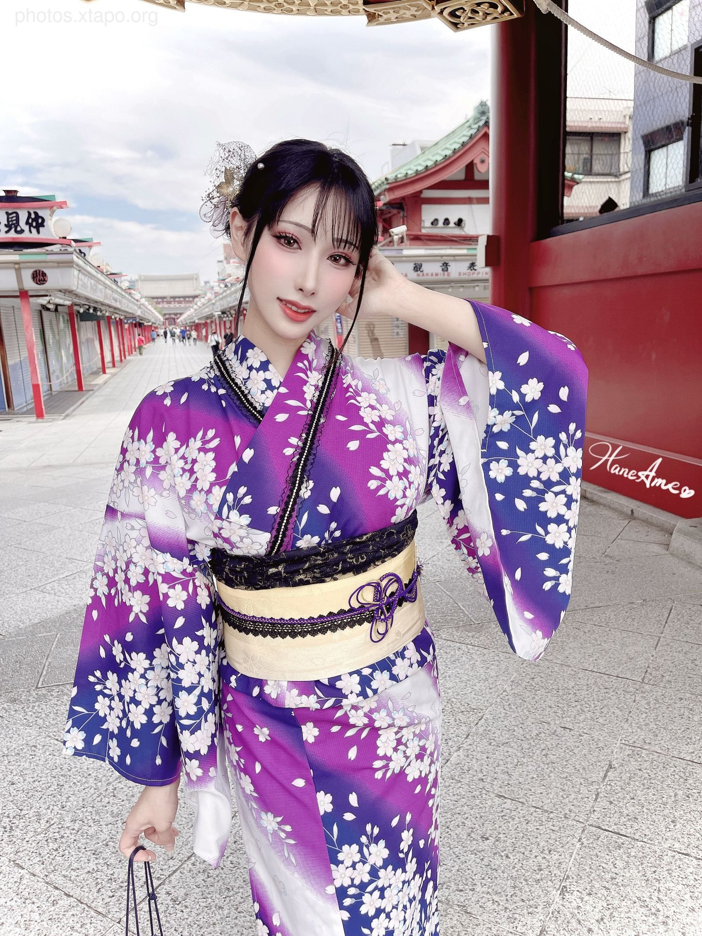 Violet summer yukata