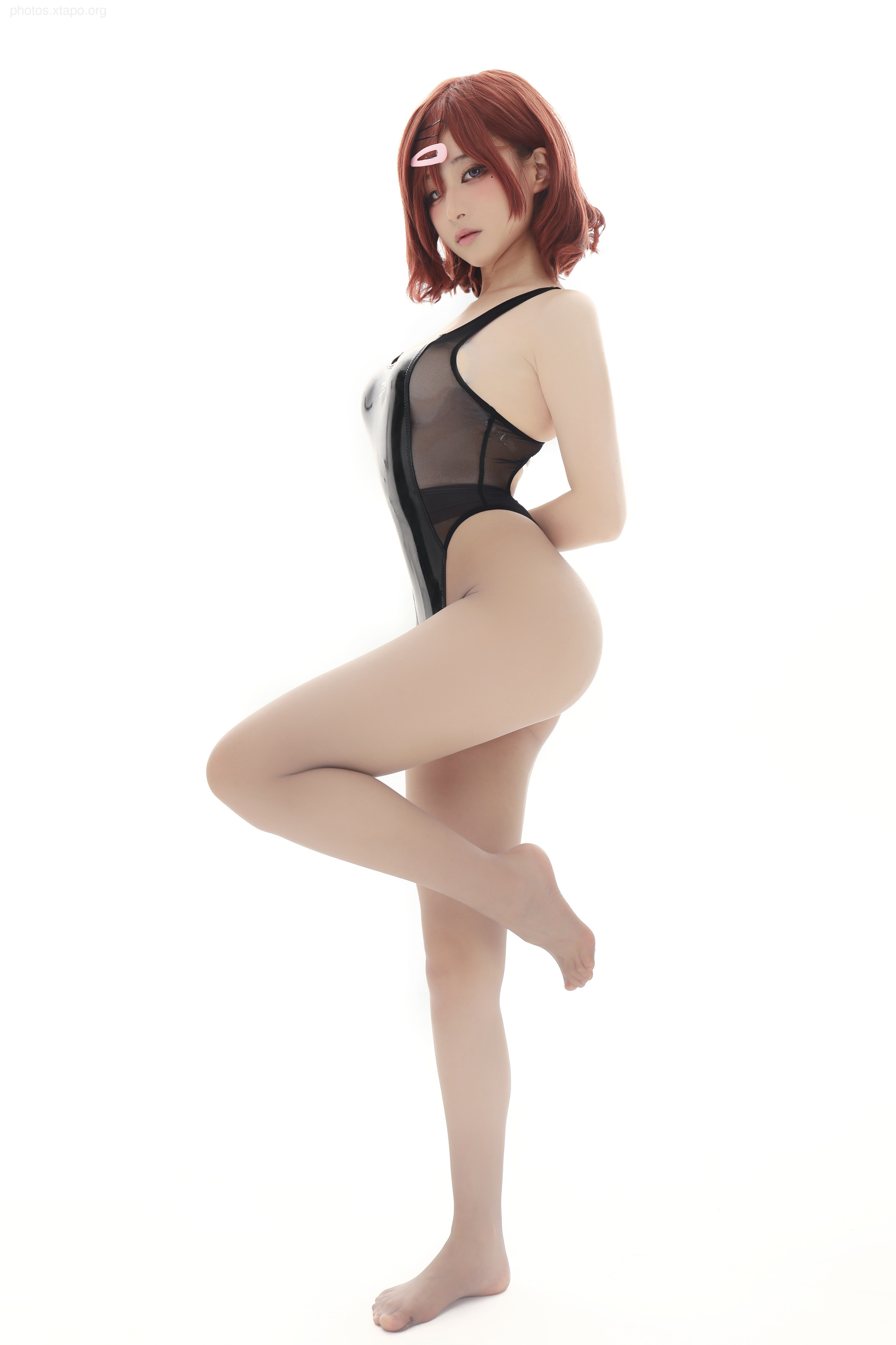 Younian Youmeko 樋 Swimming no shirt gray silk 36P-87MB