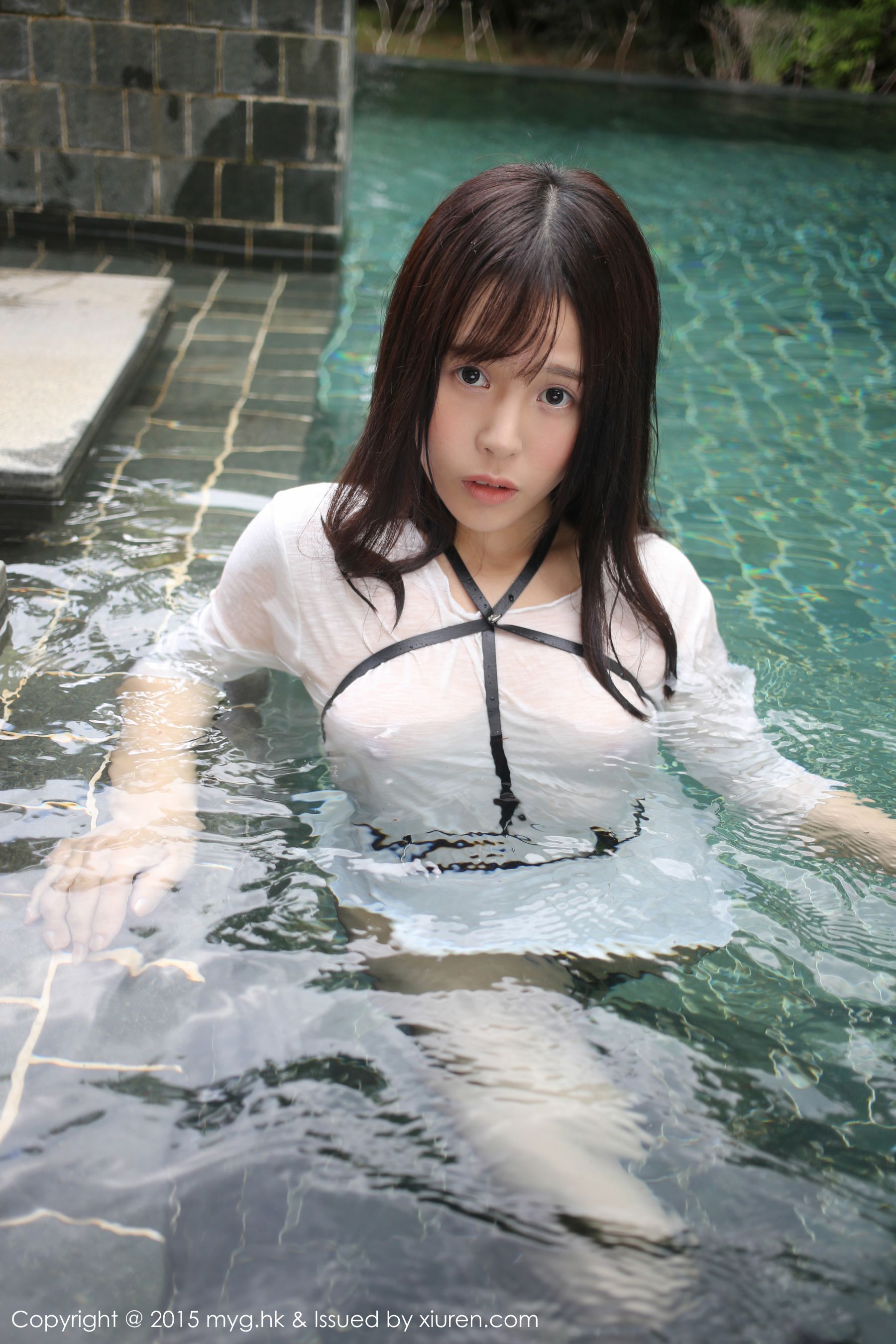 Evelyn Evel Black Silk StockingsSwimming Wet Miyuan Pavilion Mygirl VOL.170