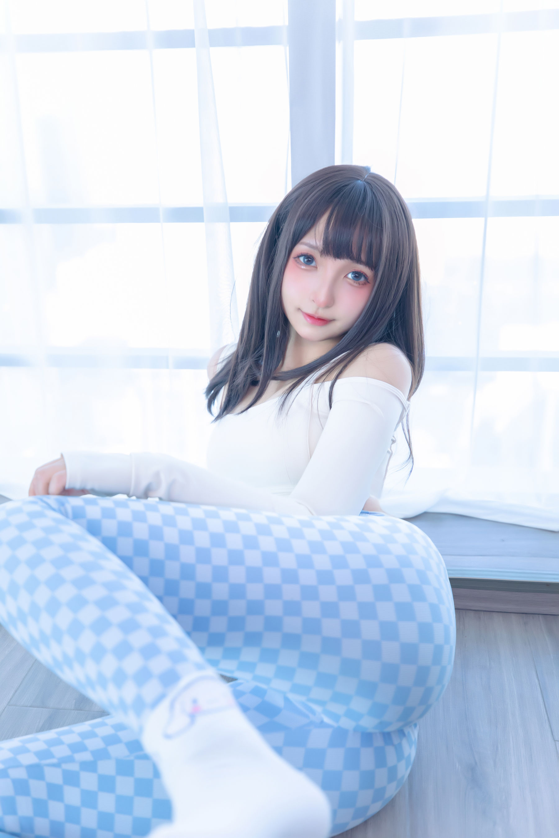 Welfare COS Lolita Shenli Banzhen Winter -Blue and White Grid