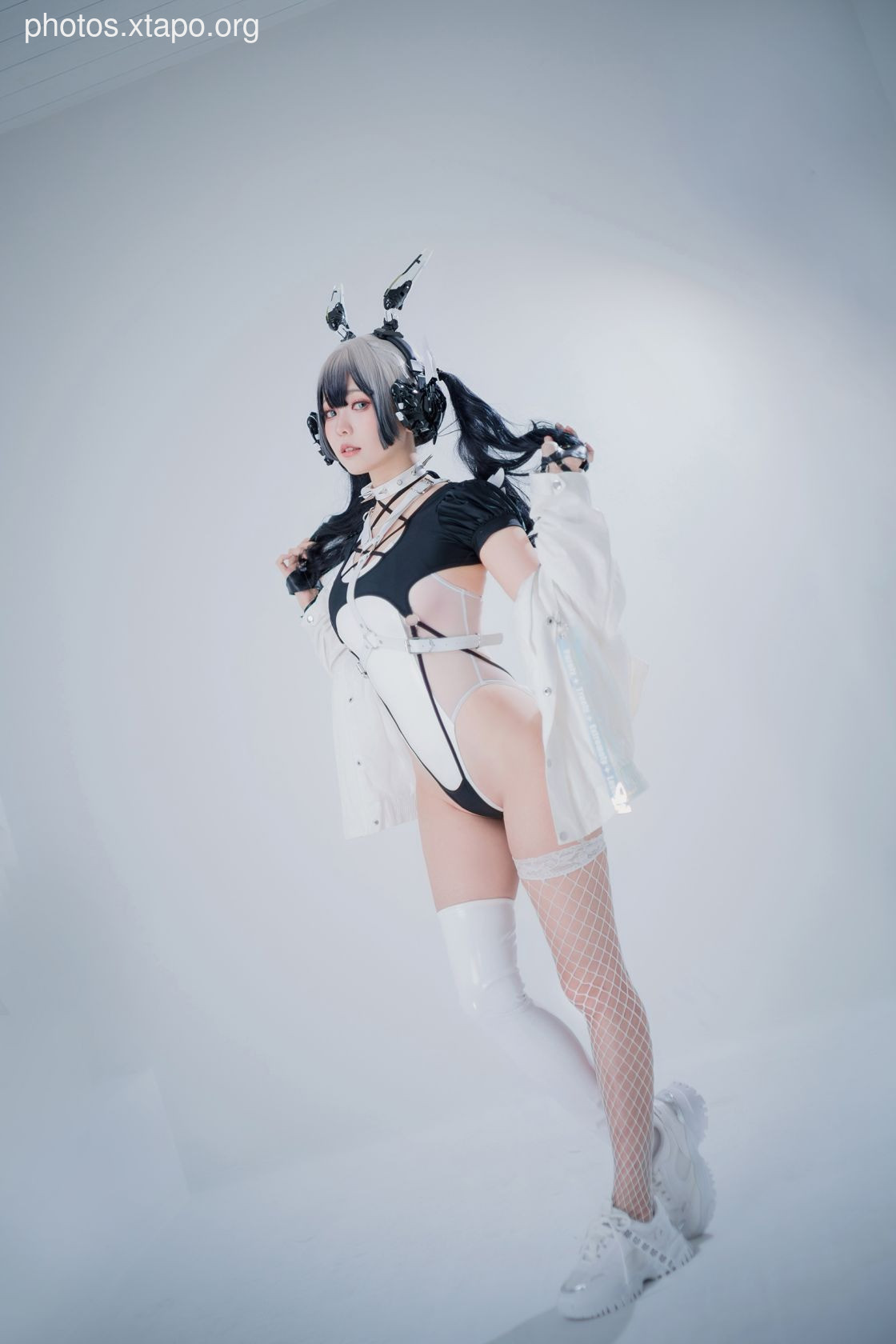 D- White cybergirl