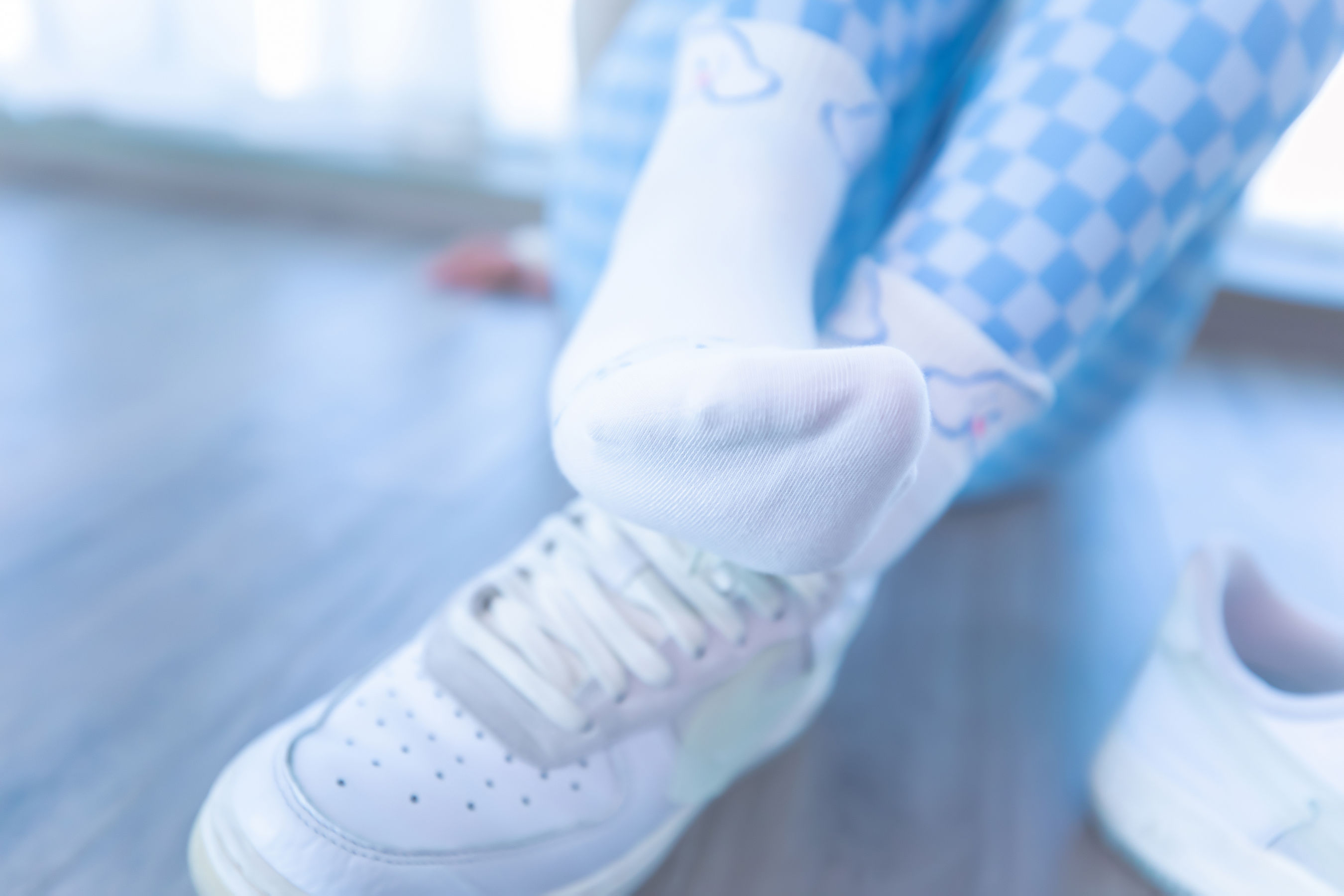 Welfare COS Lolita Shenli Banzhen Winter -Blue and White Grid