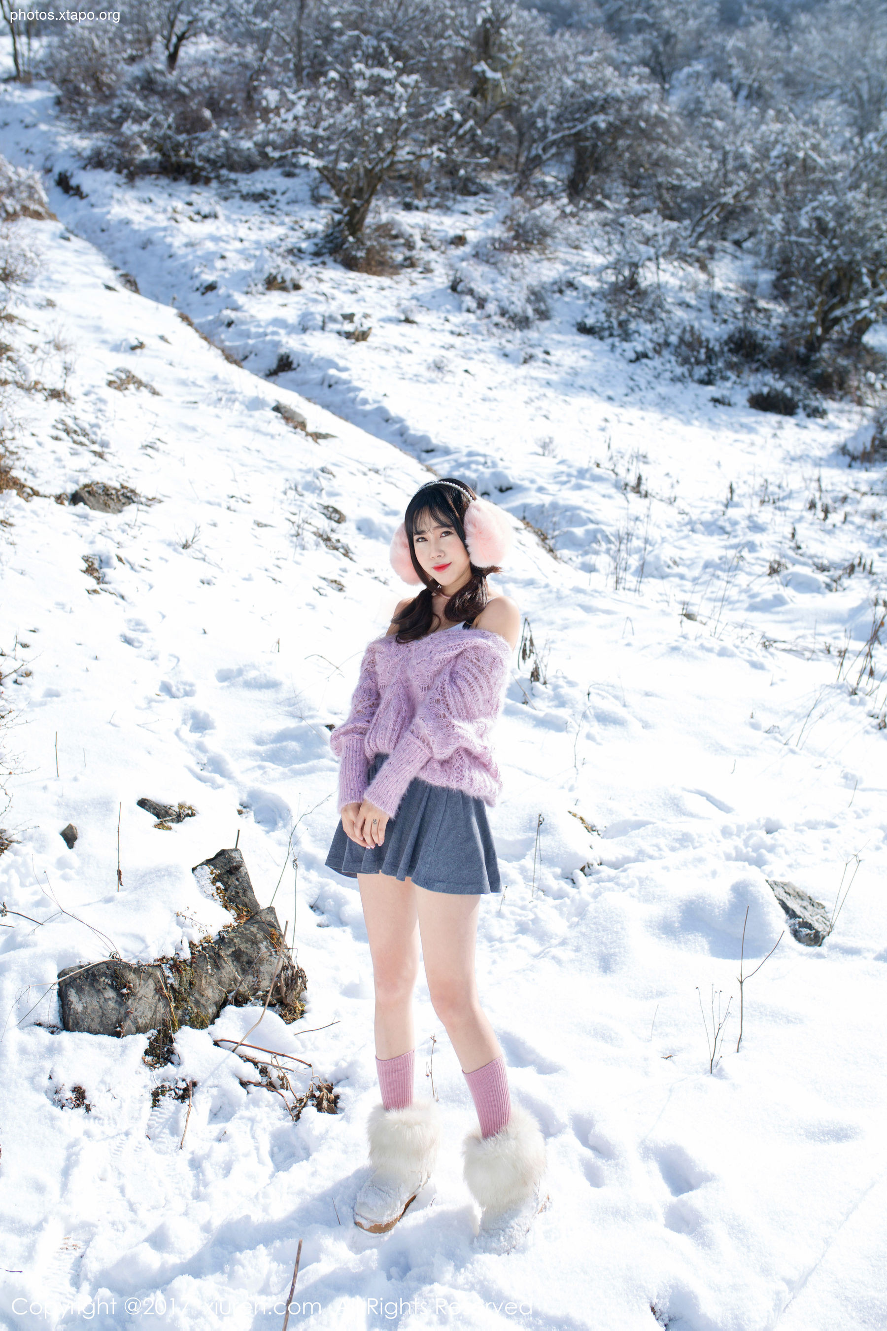 Dou Dou Liang Youlina Winter Snow Human Photography Xiuren No.720