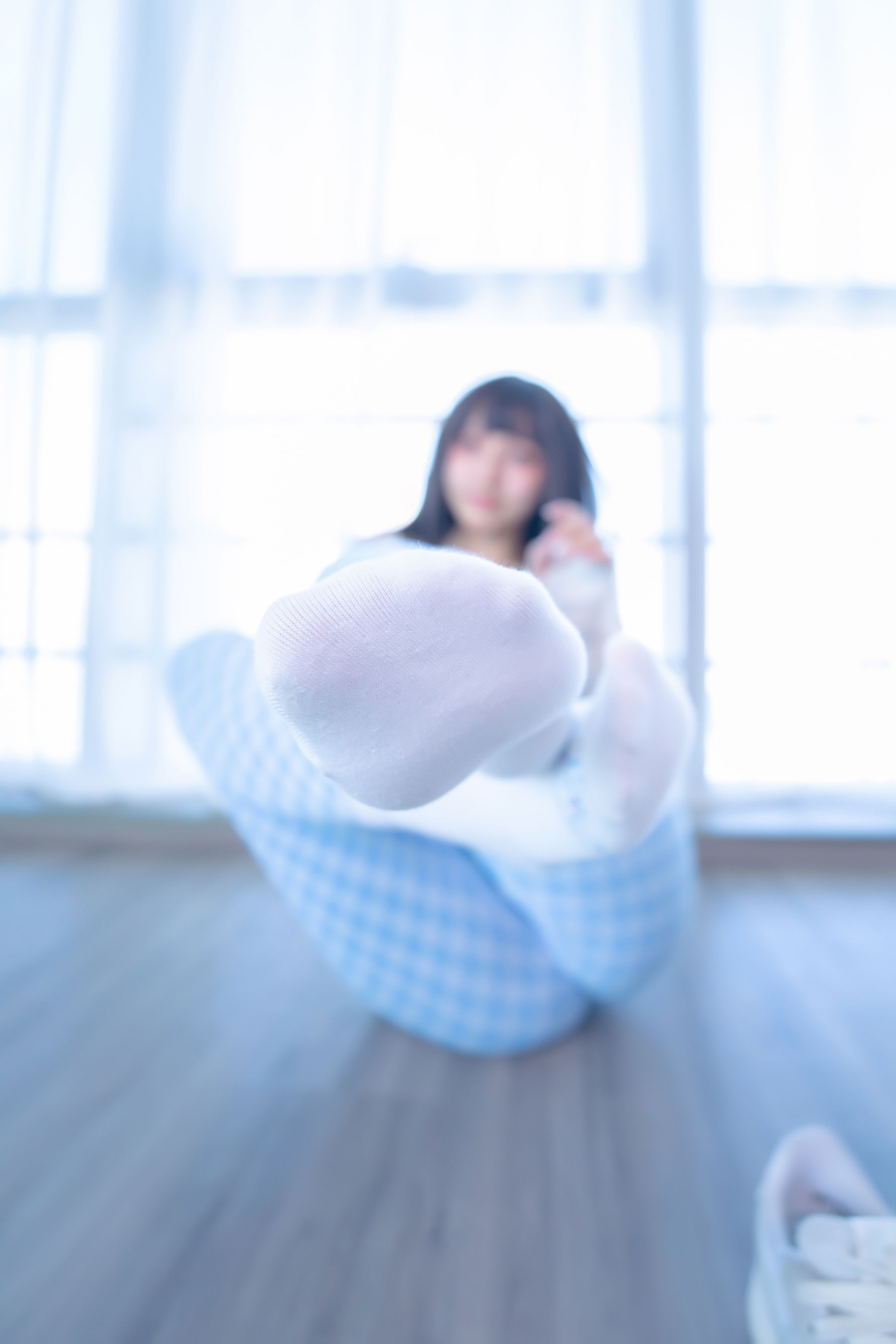 Welfare COS Lolita Shenli Banzhen Winter -Blue and White Grid