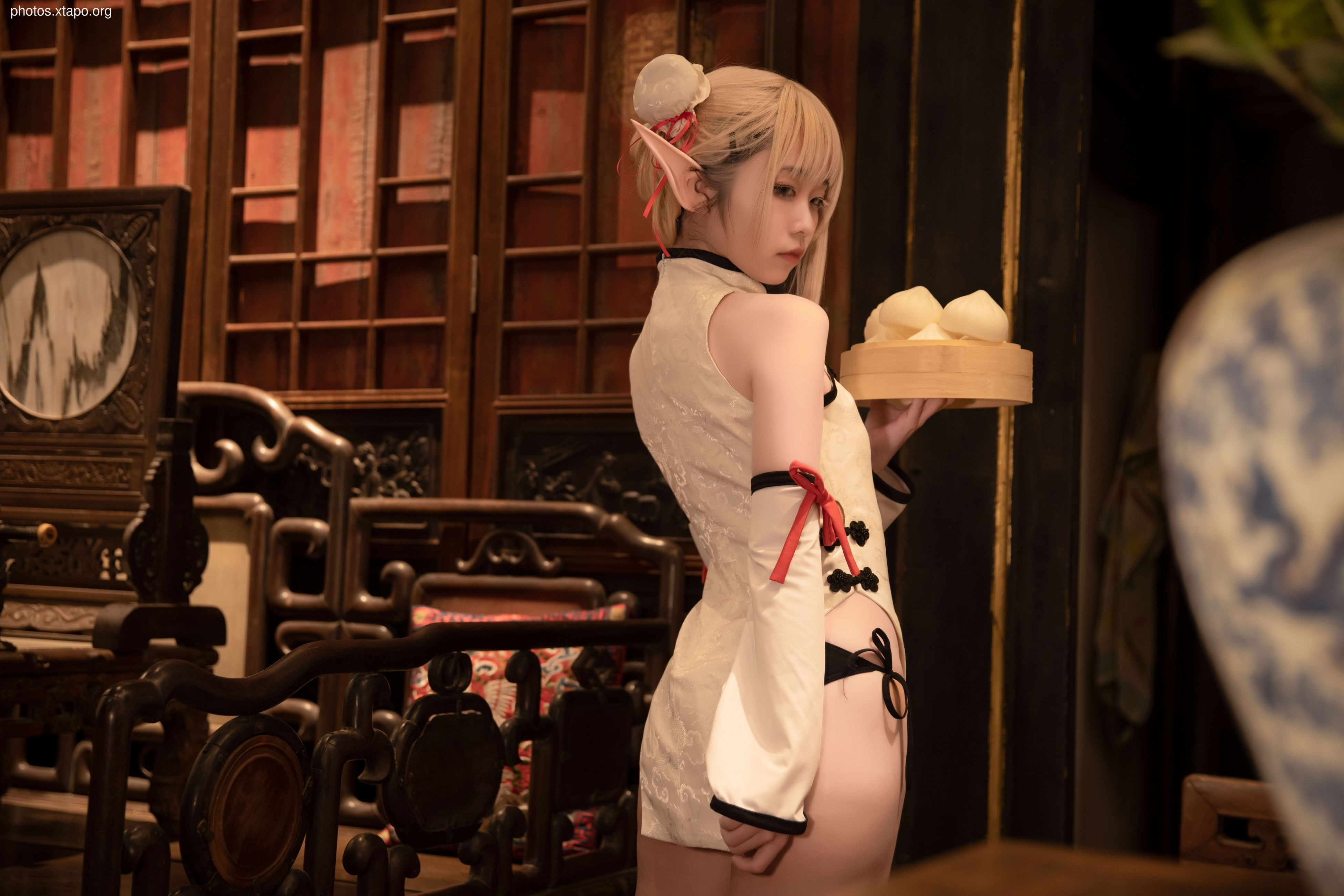 G44 will not hurt Shui Laner Bai Cheongsam 25P-300MB