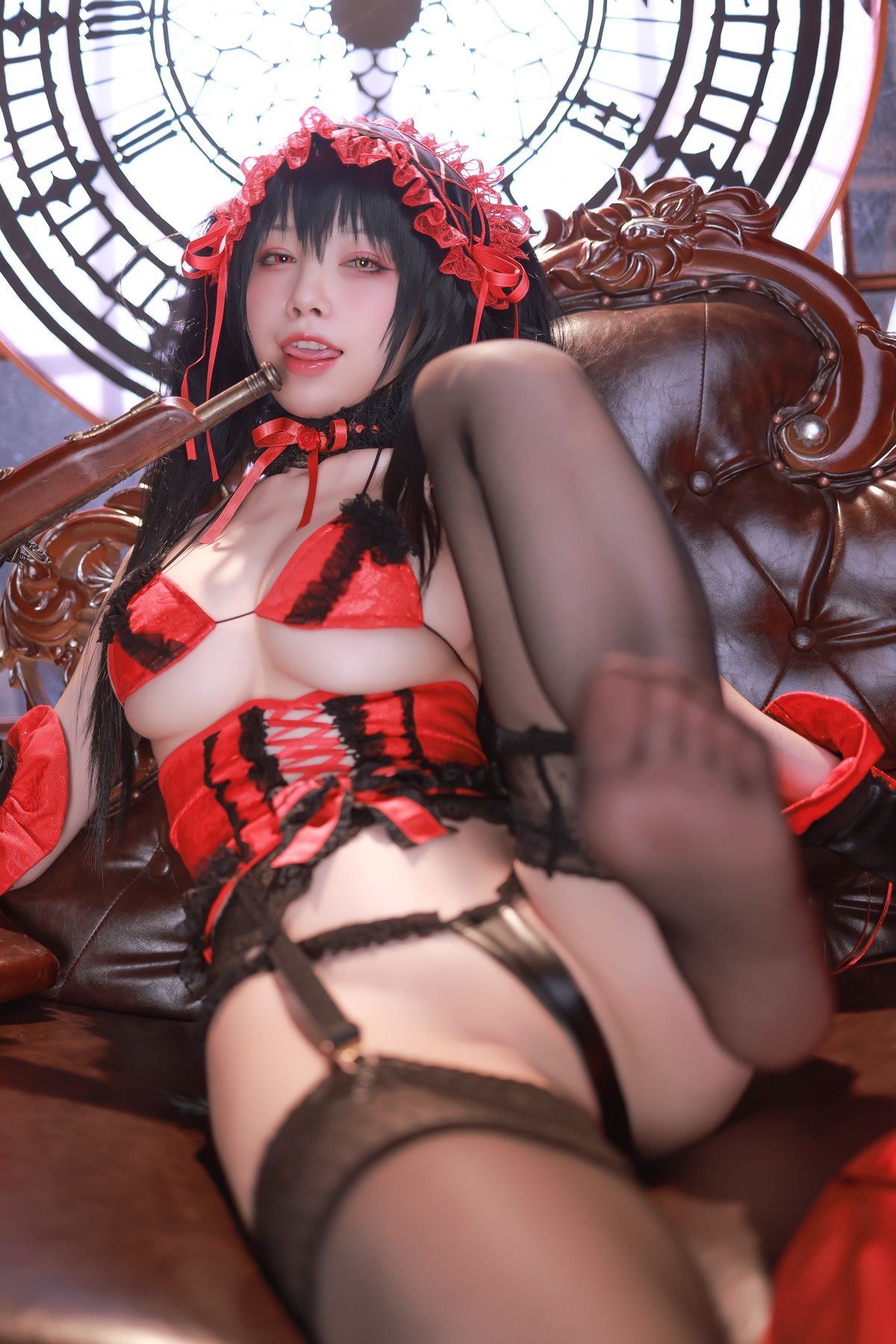 Shui Miao aqua Cosplay Tokisaki Kurumi