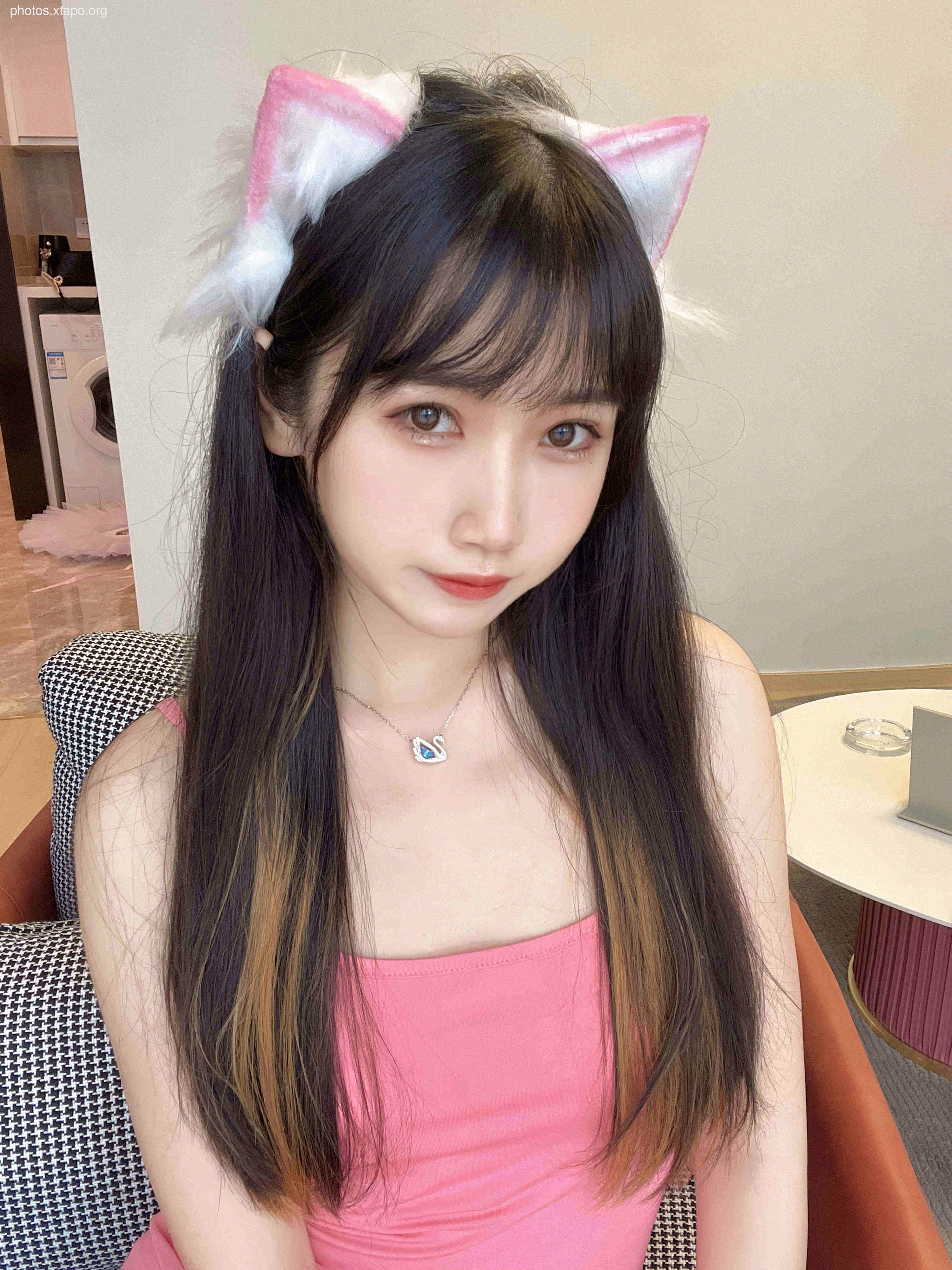 Domestic cat bathroom pink bump wife 1V39P-420M