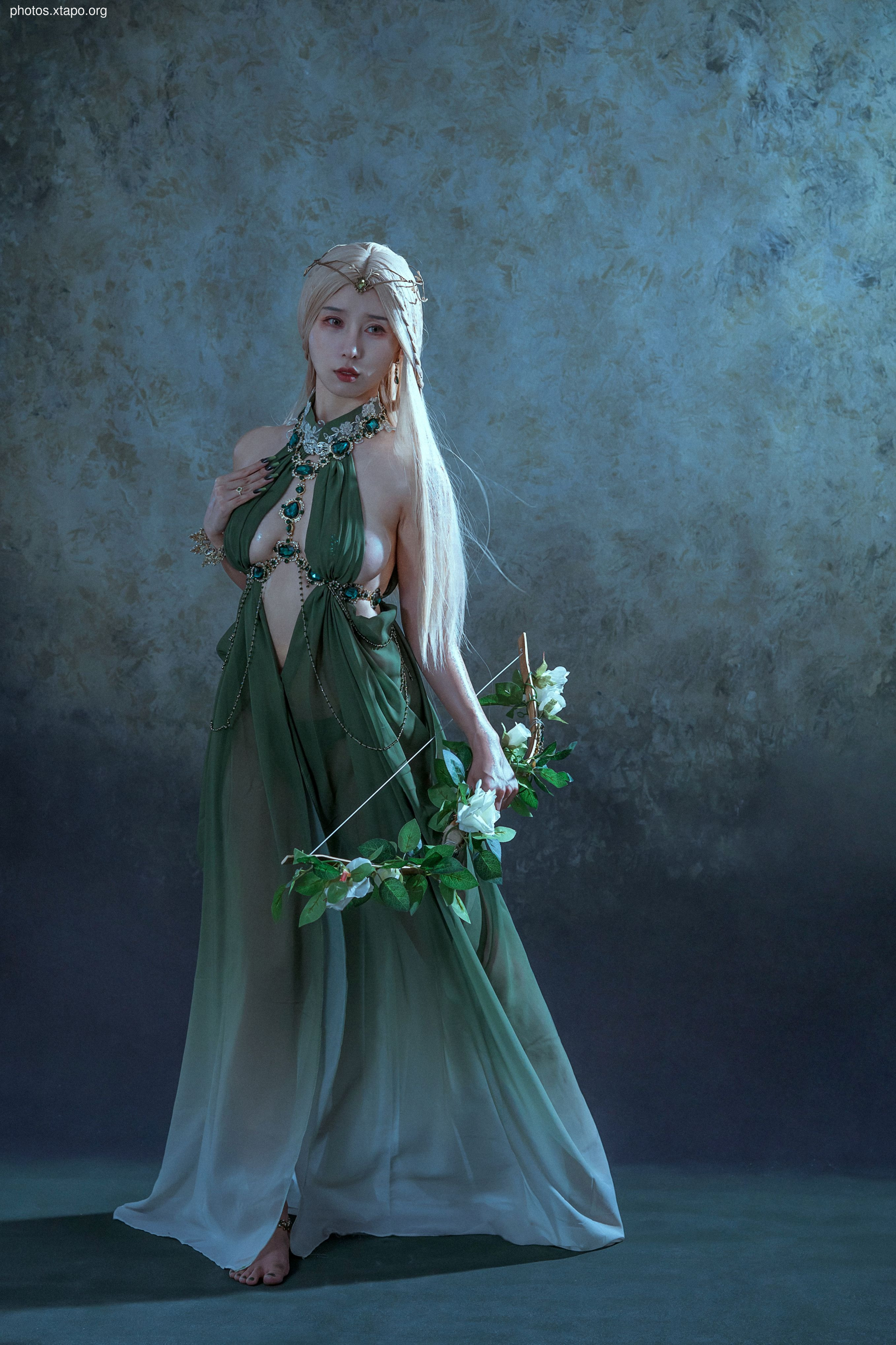 Yunxi Creek Milk Peach Tourmaline-Malachite Peacock