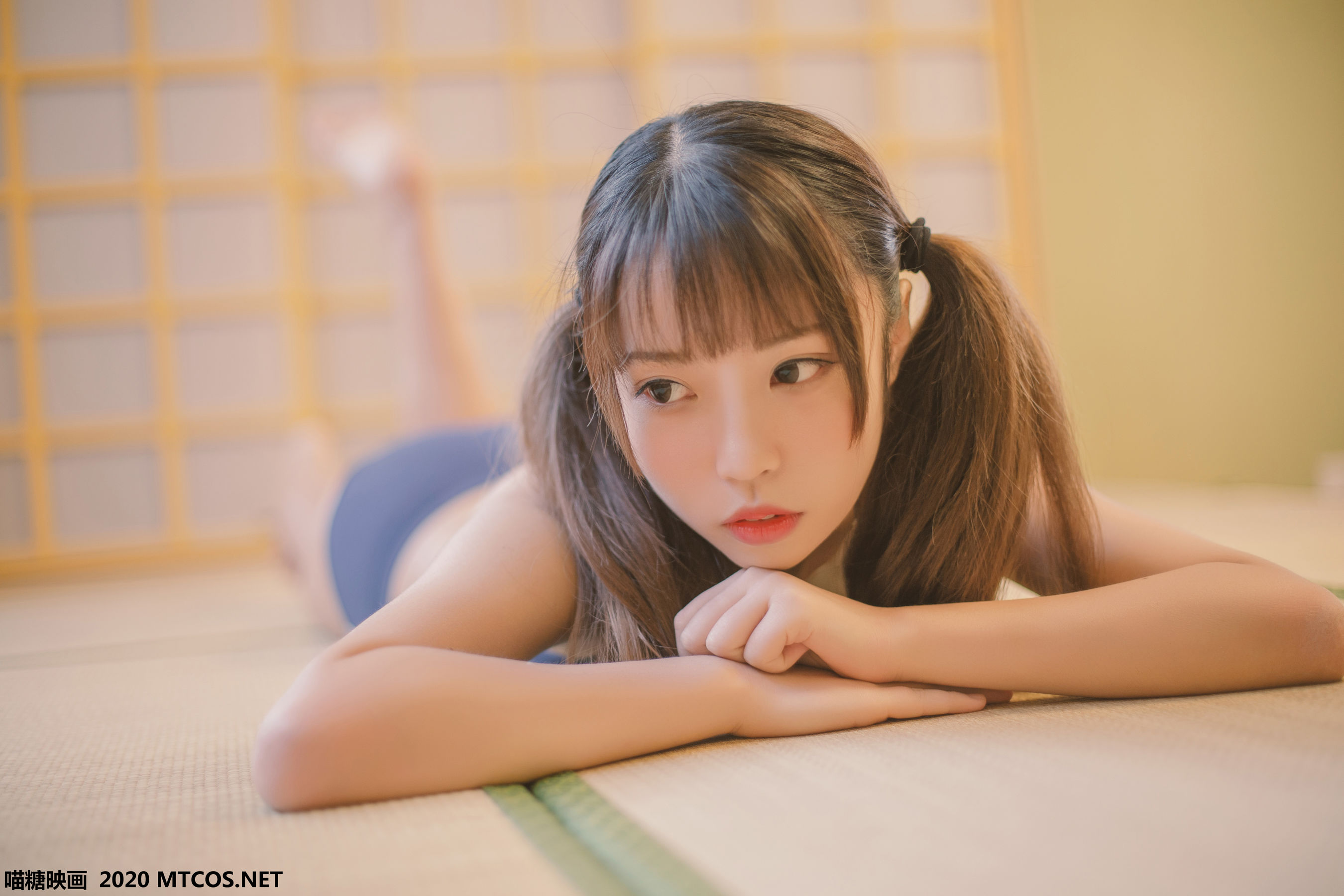 Meow Sugar Scales VOL.153 Blue and White Swimsuit