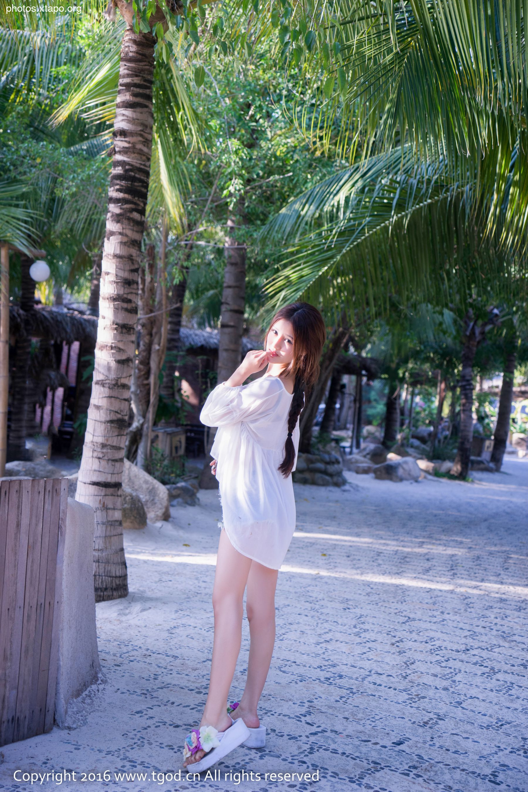 ABBY Wang Qiaoen Vietnam Nha Trang street shootingfitness series push goddess TGOD