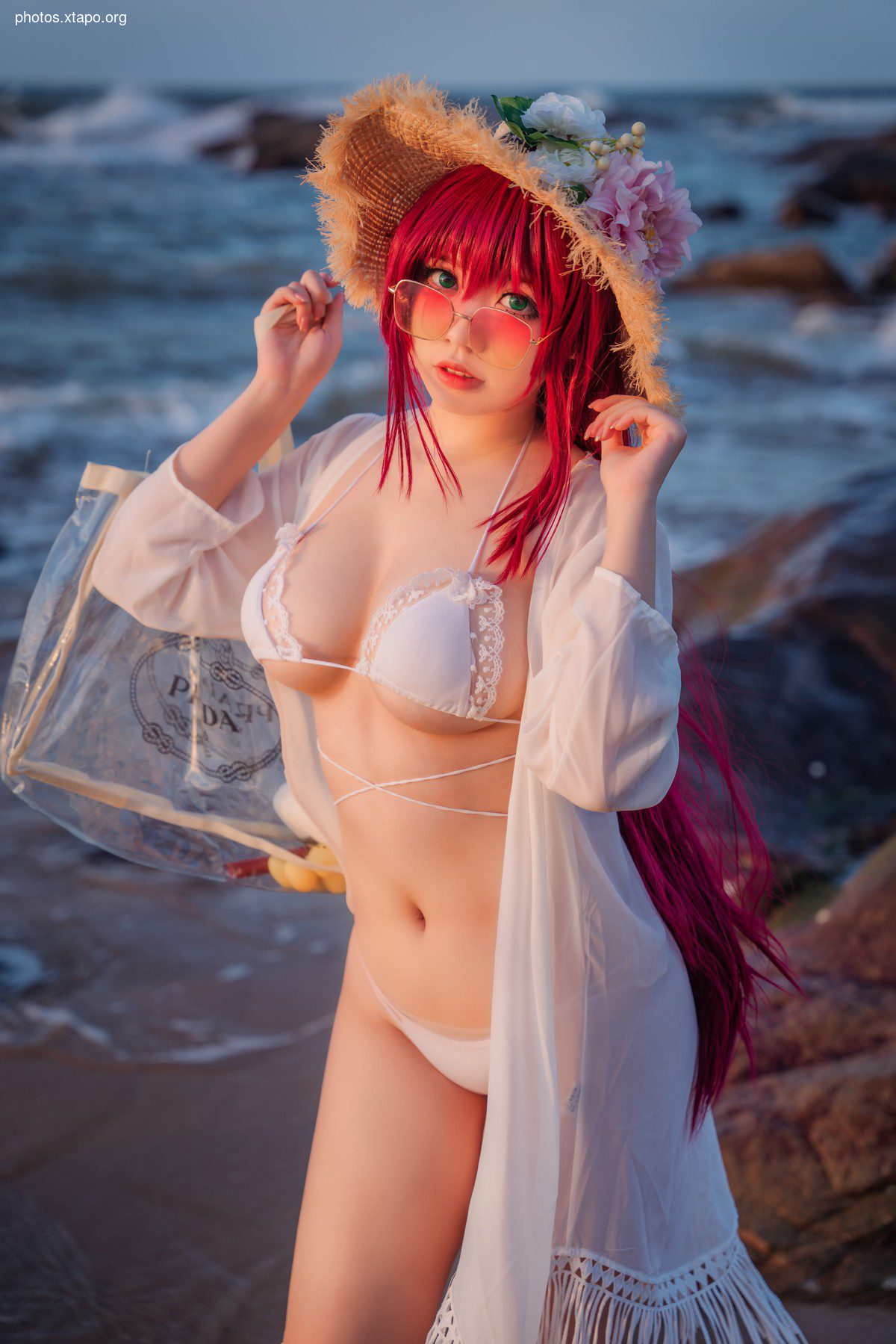 Network Beauty Daily_Ganlory Kukov Swimsuit theme seal semi -off -off sexy swimsuit show perfect figure temptation photo 40p