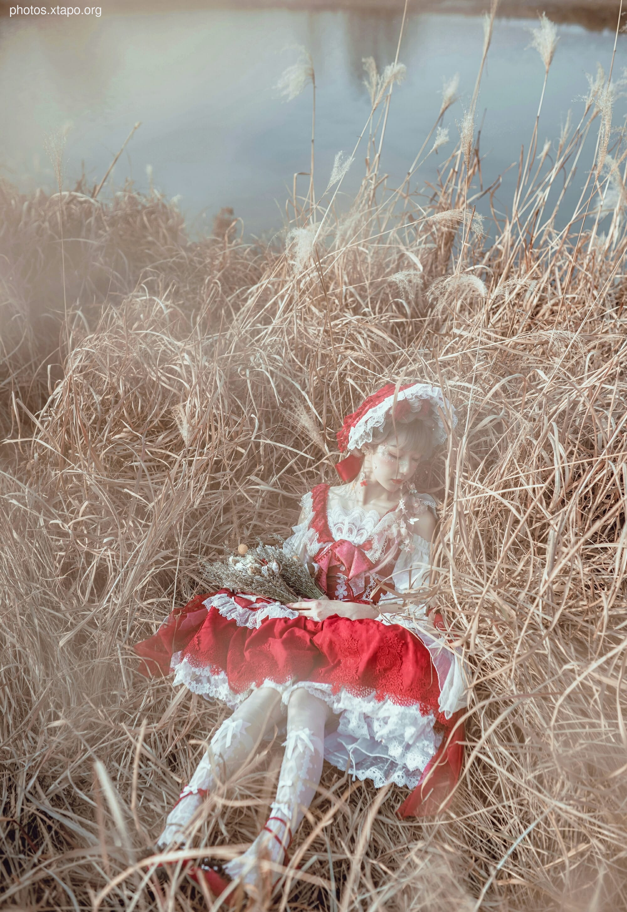 Ah Bao is also a bunny girl-lolita red dress 12P