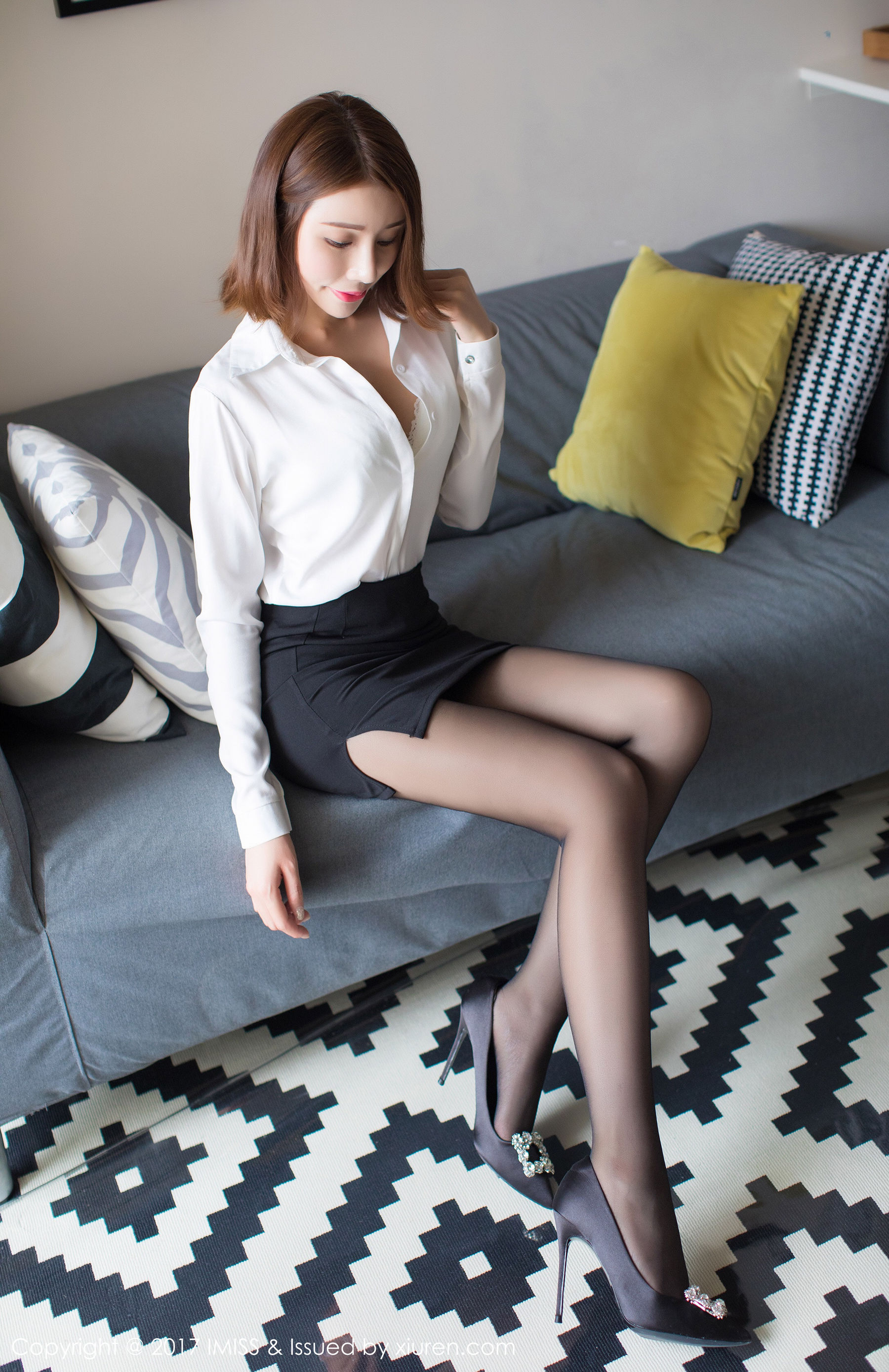 Savina OL Uniform with Black Silk Beautiful Leg Series Aimi Club IMISS VOL.193