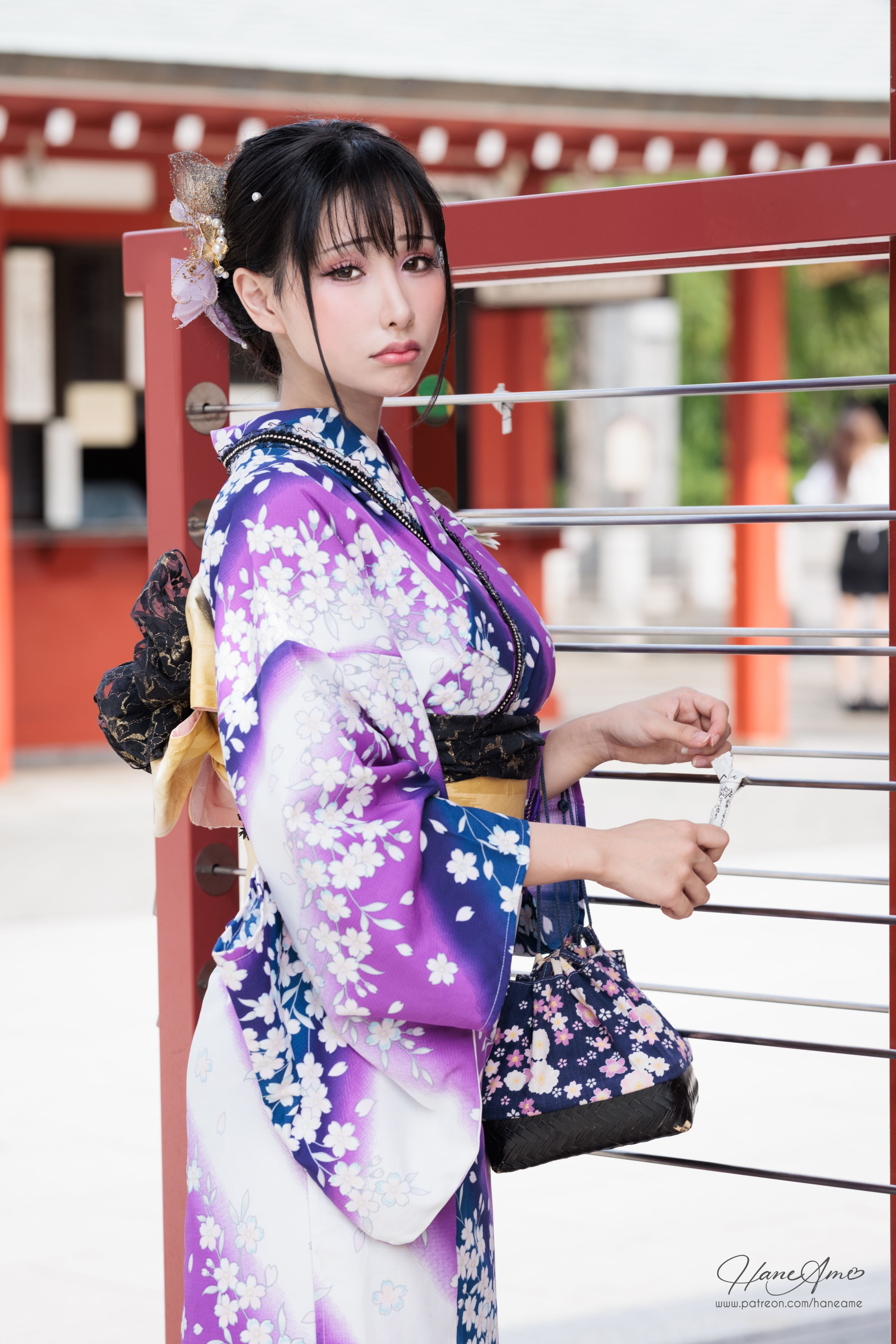 Violet summer yukata