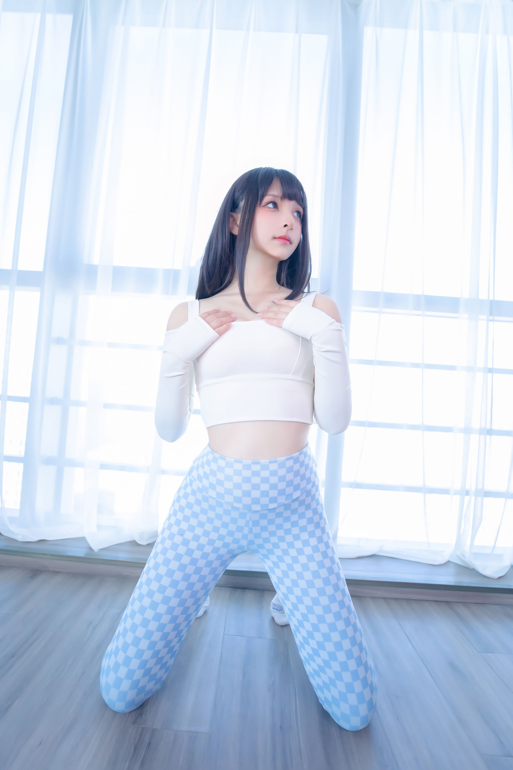 Welfare COS Lolita Shenli Banzhen Winter -Blue and White Grid