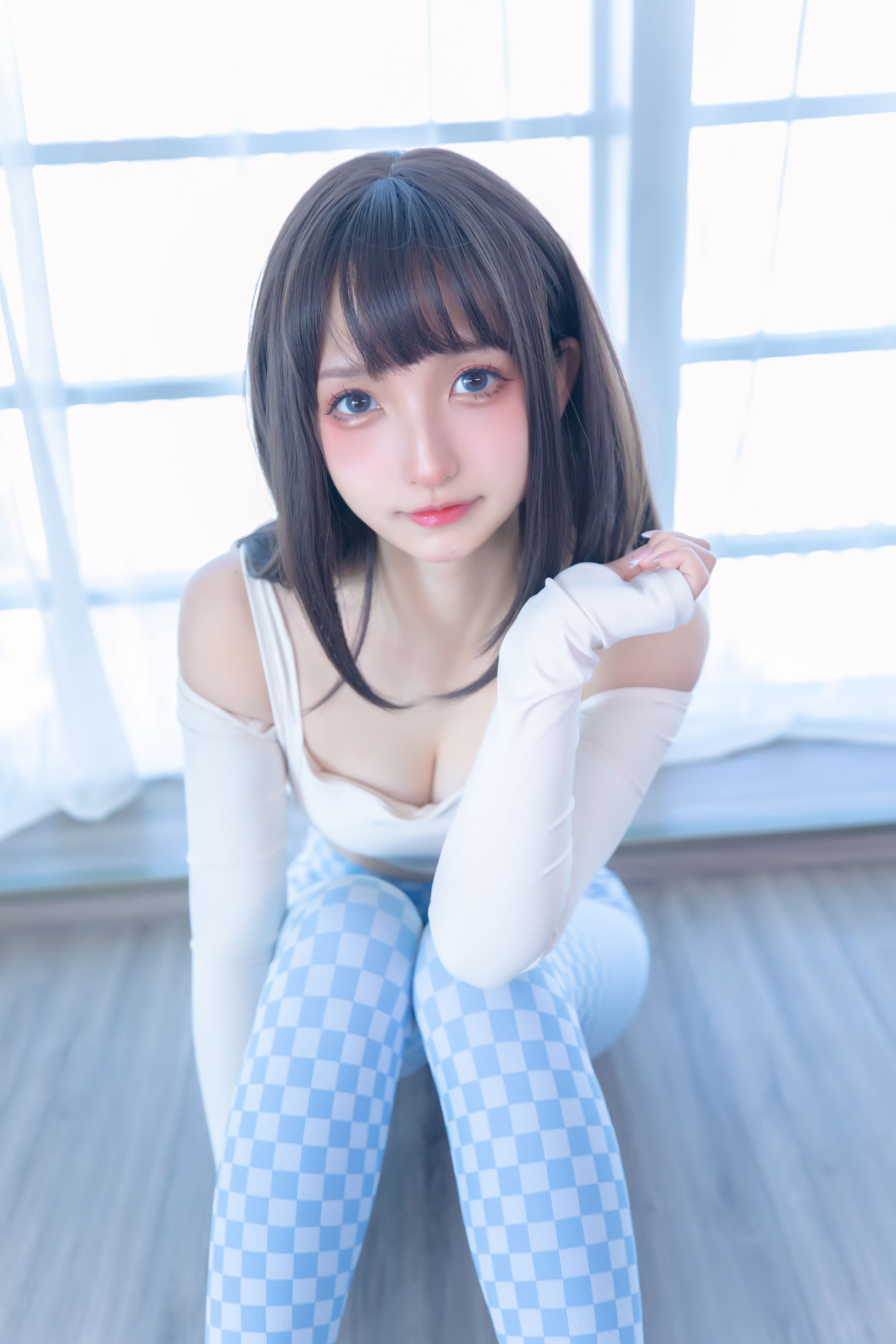 Welfare COS Lolita Shenli Banzhen Winter -Blue and White Grid