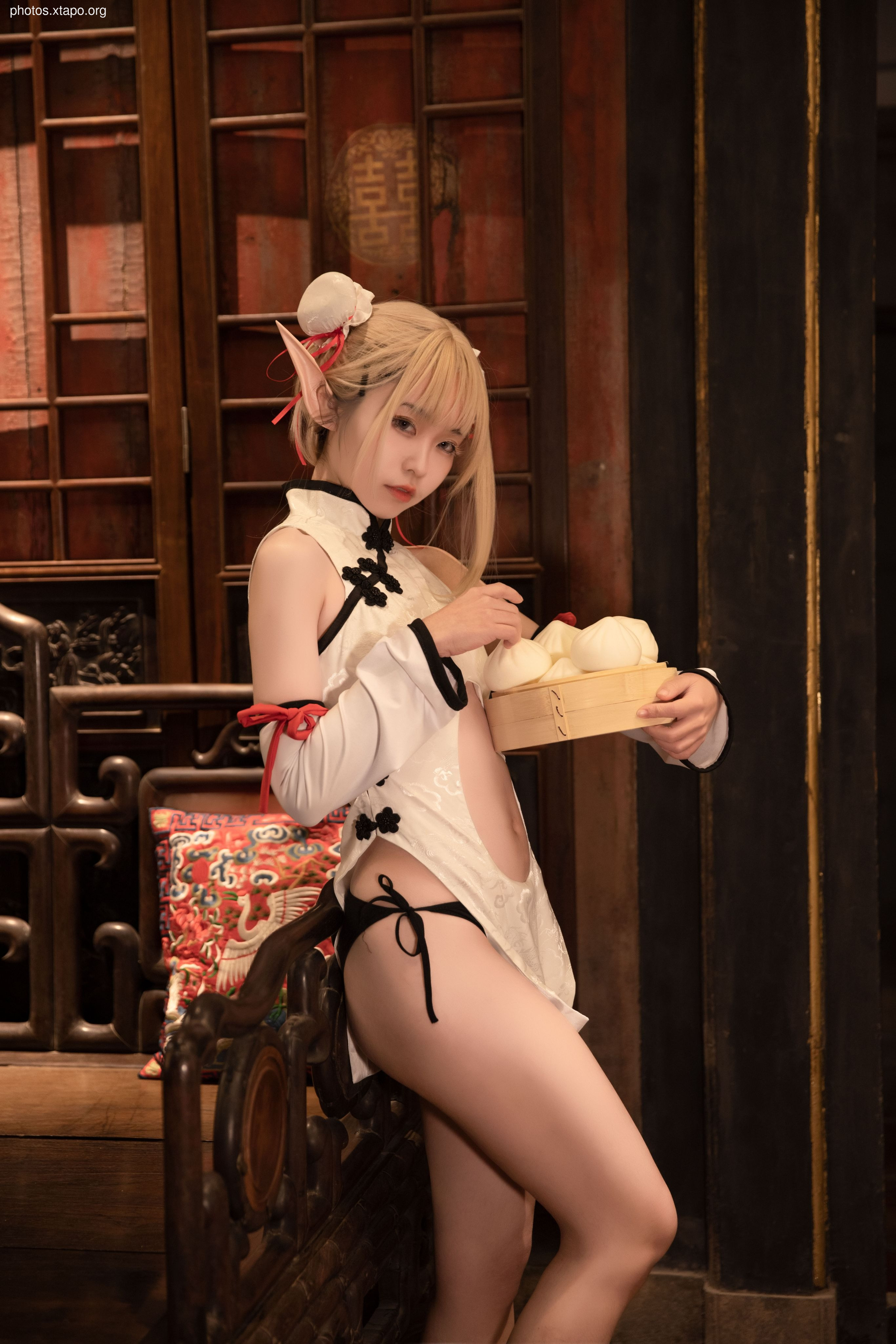 G44 will not hurt Shui Laner Bai Cheongsam 25P-300MB