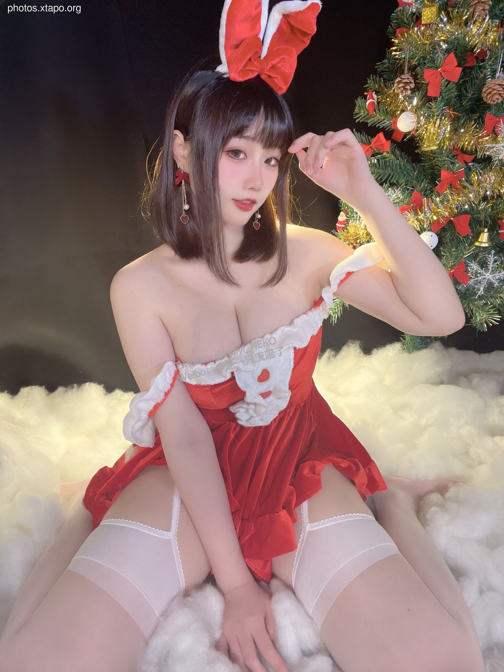 A waste meow Christmas bikinidress 72P3V-620MB