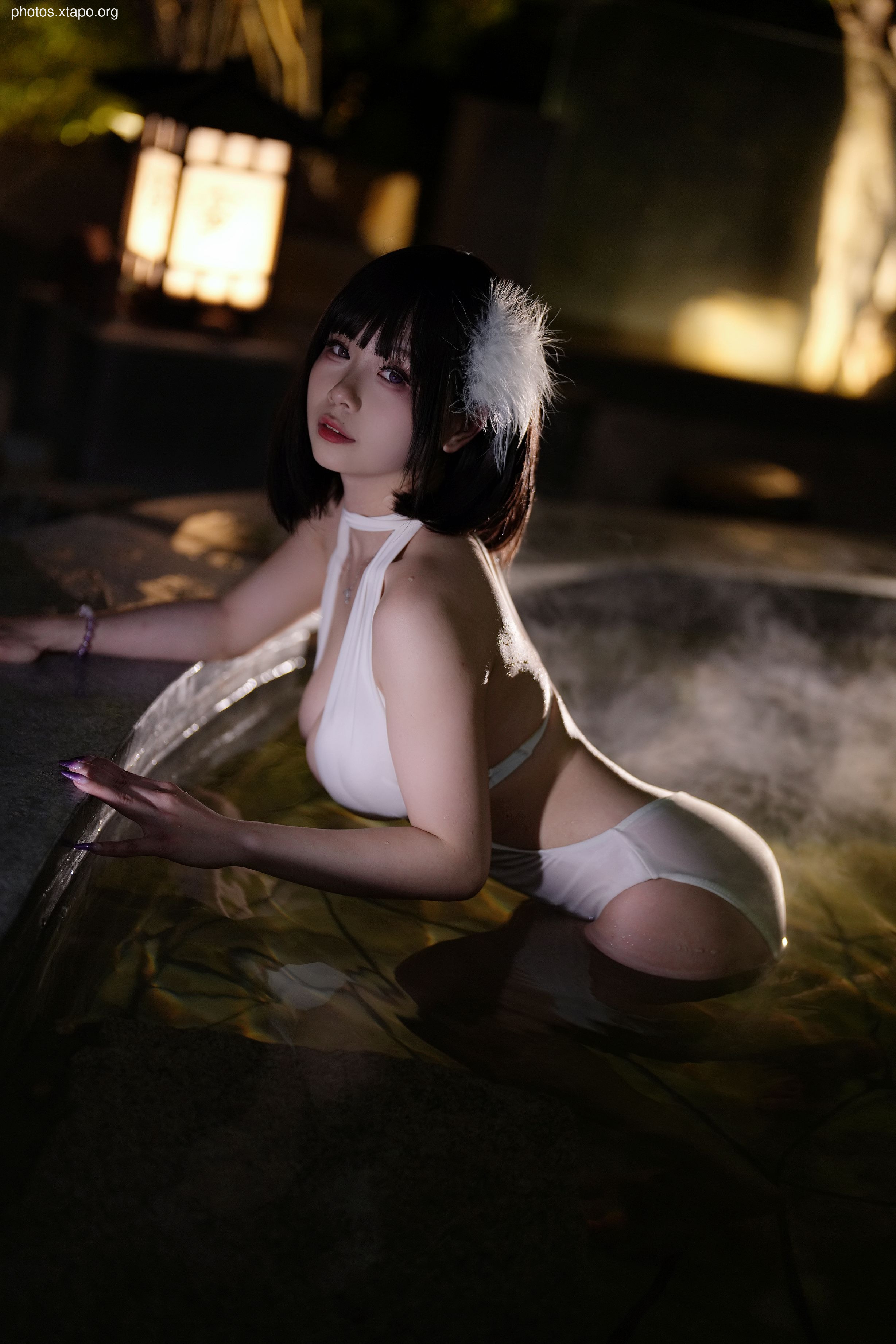 Last night 787 white swimsuit