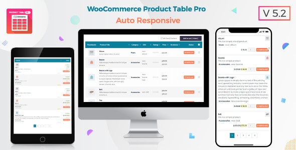 Woo Product Table Pro - WooCommerce Product Tables view solution Nulled