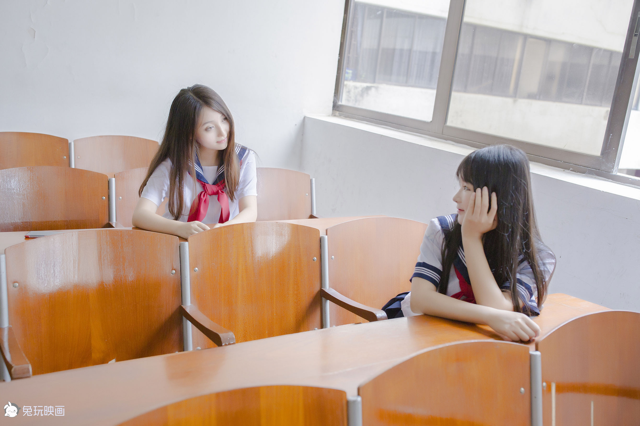 Bunny Playing Painting -Carn Uniform Vol.002 Classroom after school