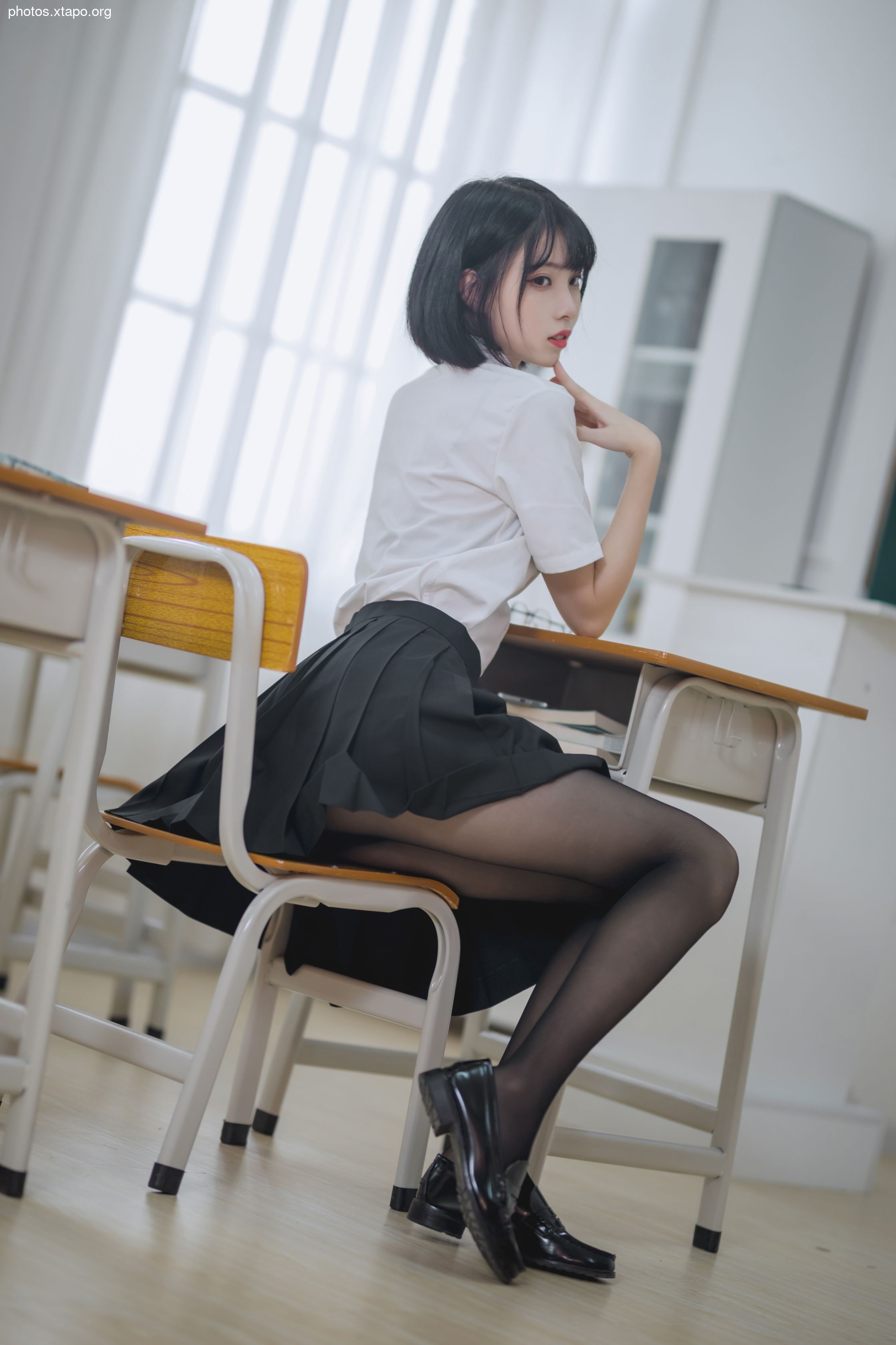 Xu Lan -NO.01 Classroom jk black silk 40p -426MB