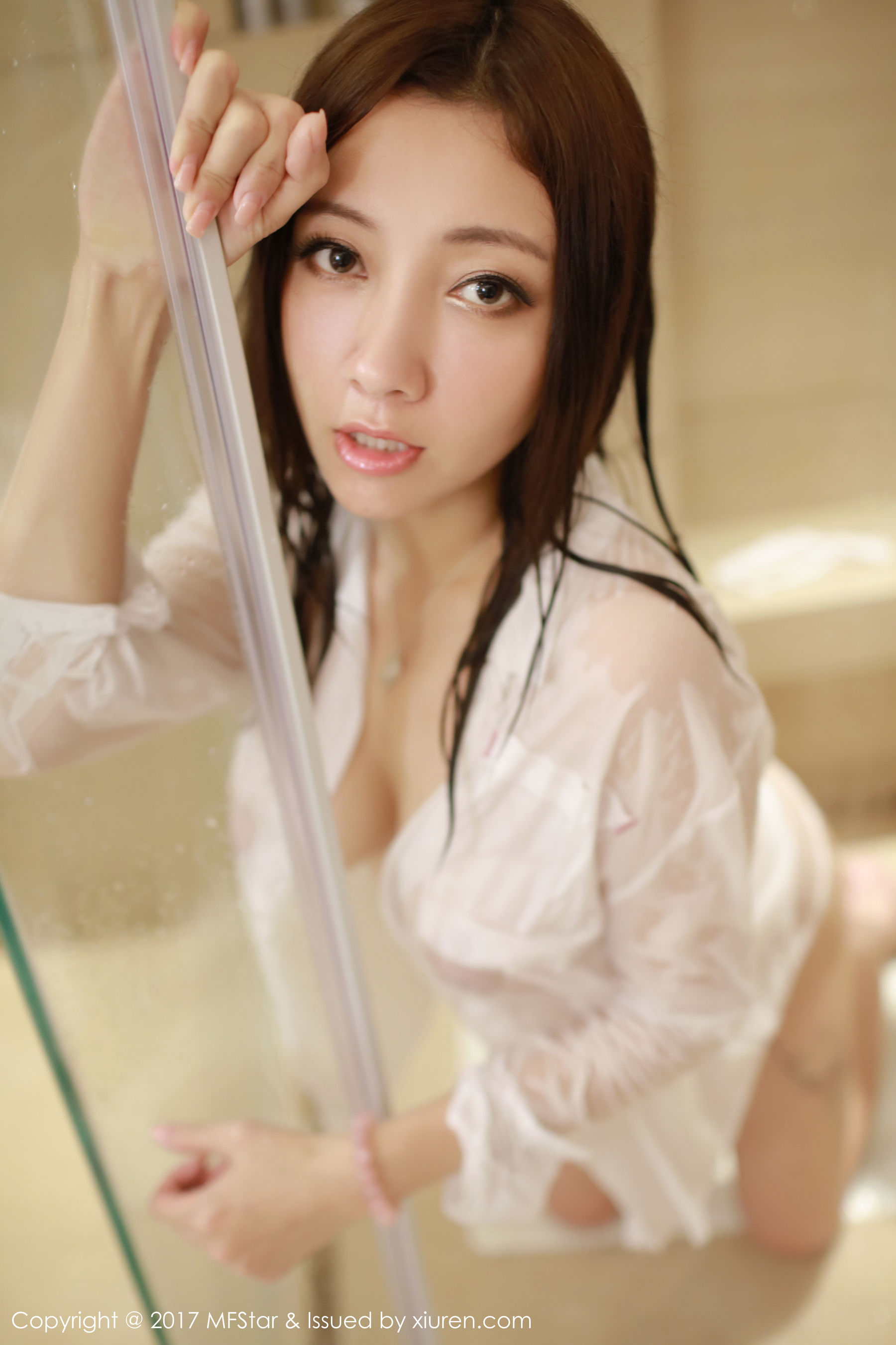 Guer Victoria Shirt Wet, Spring Light, Wen Xiangyan Jade Model Academy MFStar Vol.086