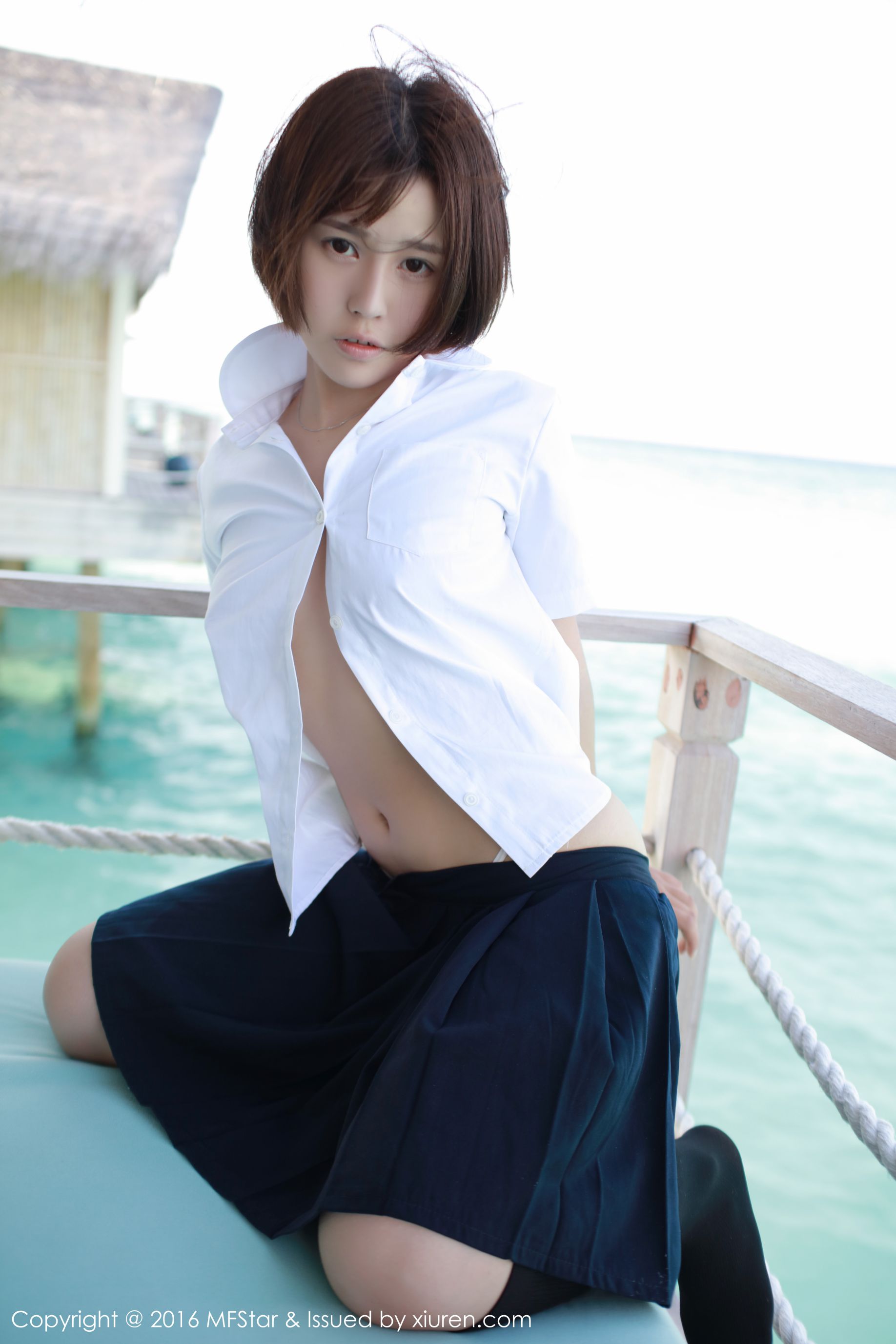 Evelyn Erri's Maldives Travel BikiniPerspective SkirtStudent Clothing Model Academy MFSTAR Vol.057