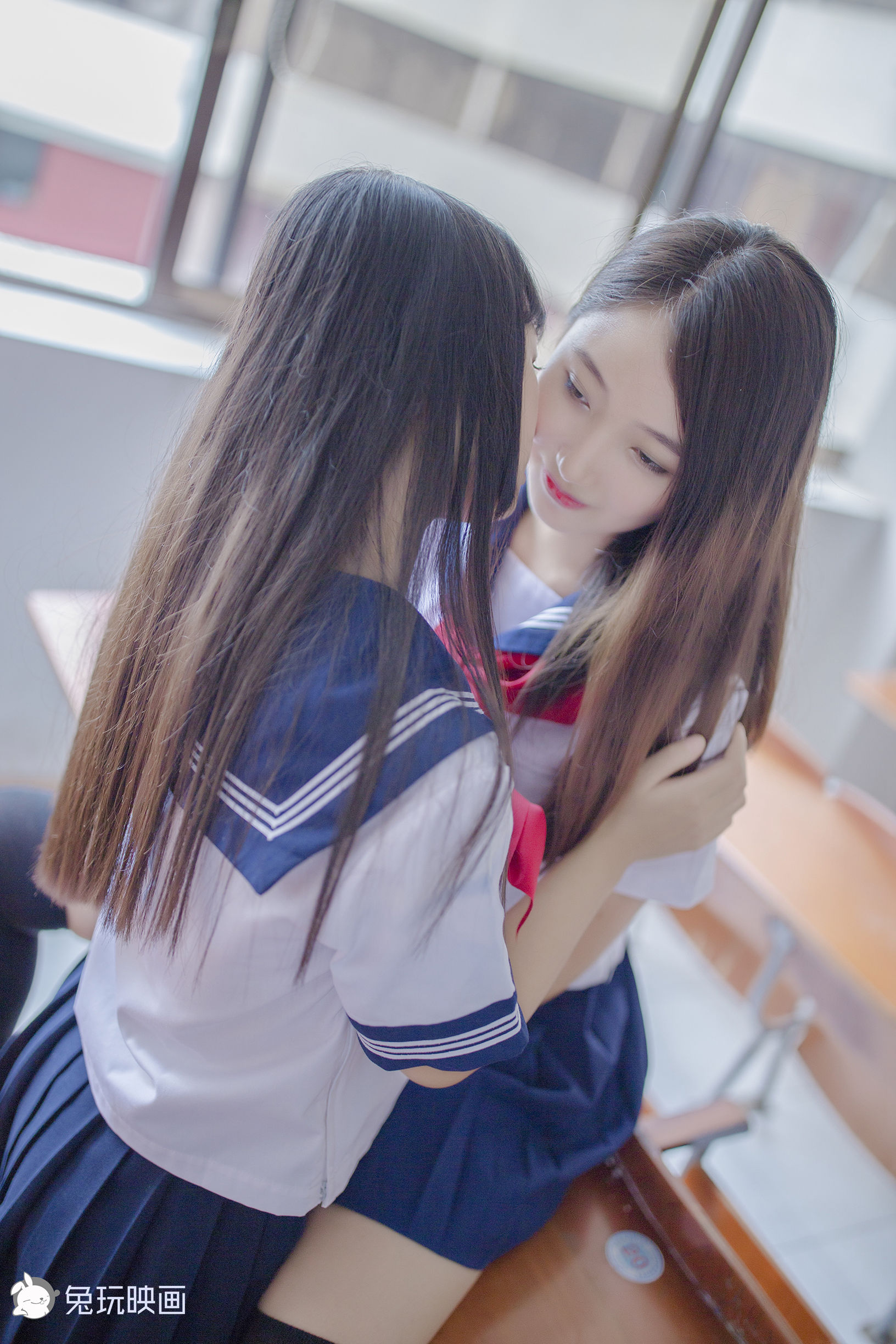 Bunny Playing Painting -Carn Uniform Vol.002 Classroom after school