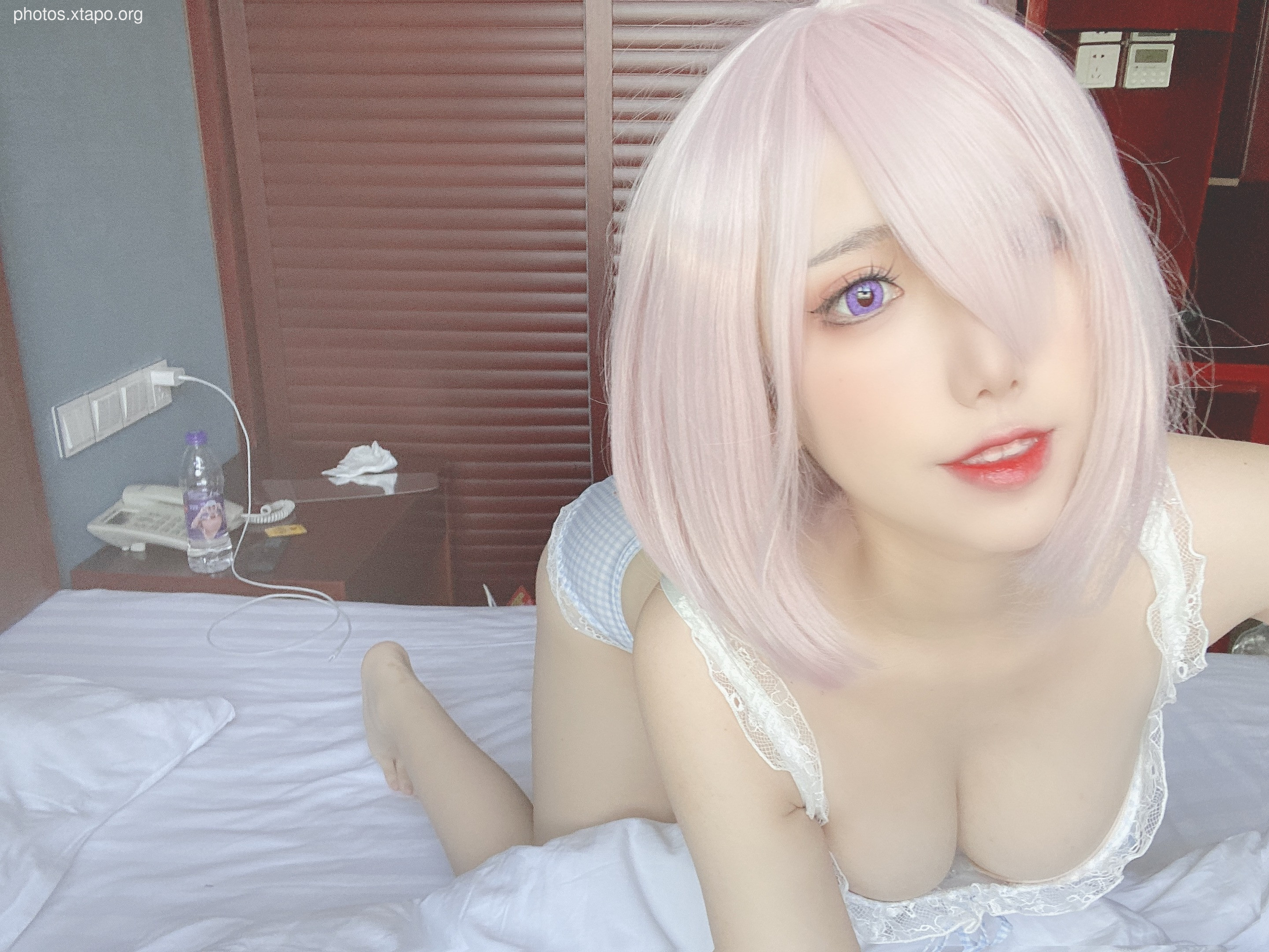 Taro round lattice blue plaid small fresh