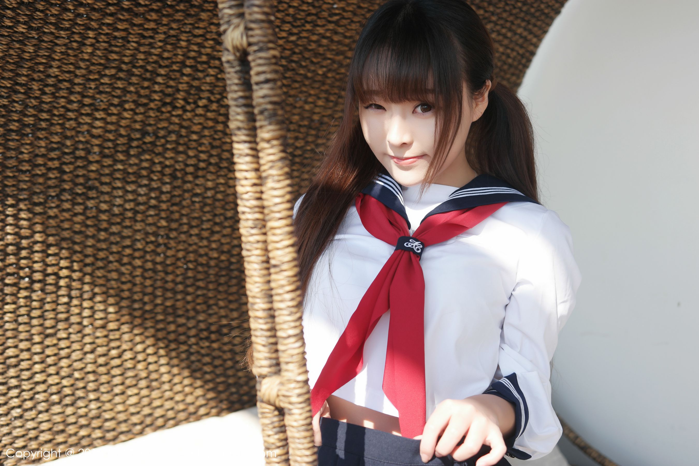 Liu Yanqi Sevenbaby Dali Travel Shooting sailor suit temptation girl Model Academy mfstar Vol.002