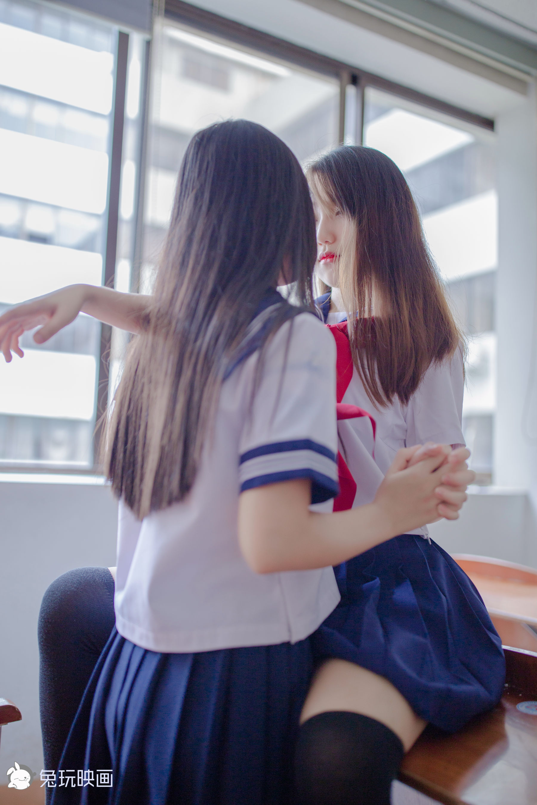 Bunny Playing Painting -Carn Uniform Vol.002 Classroom after school