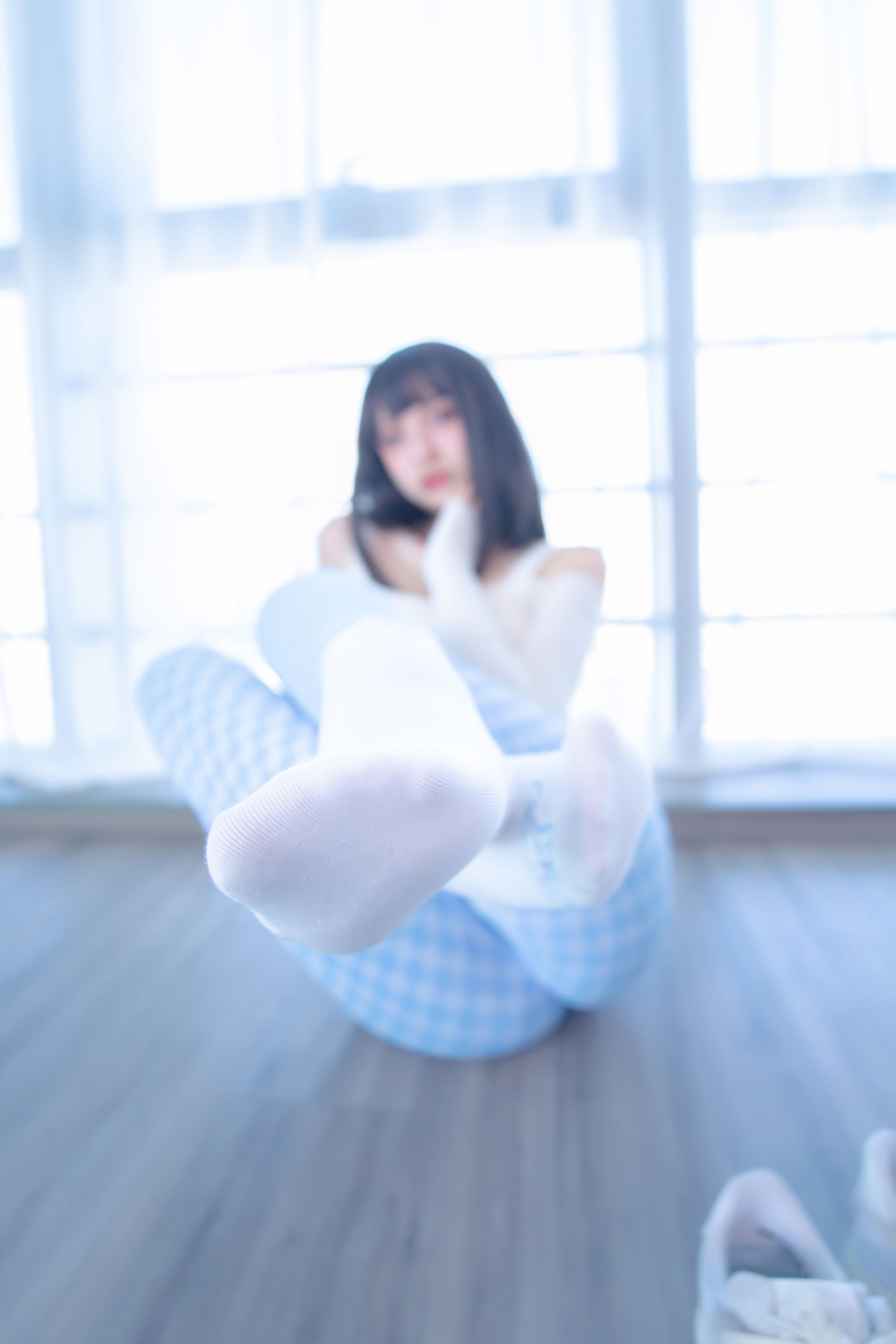 Welfare COS Lolita Shenli Banzhen Winter -Blue and White Grid