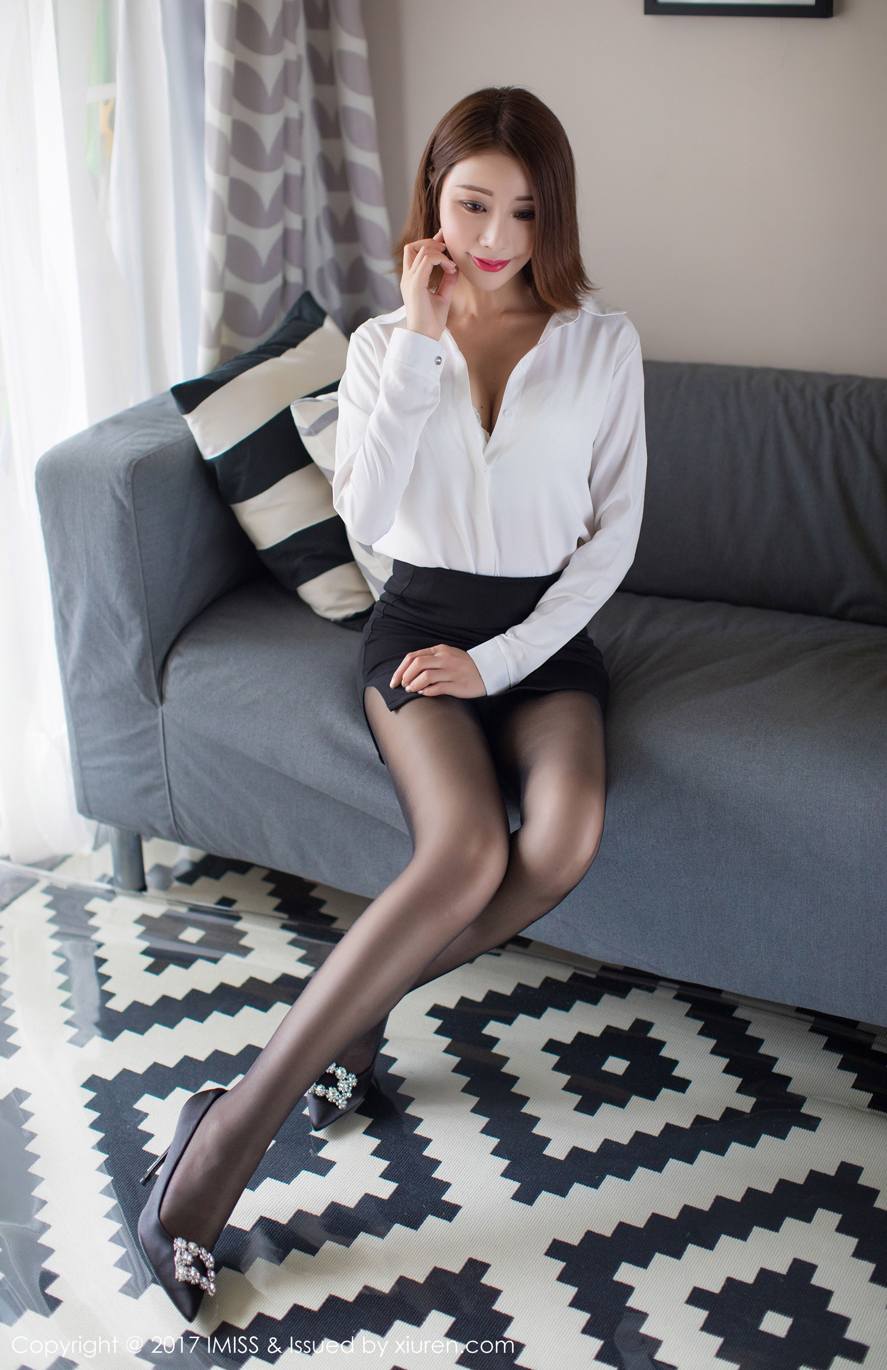 Savina OL Uniform with Black Silk Beautiful Leg Series Aimi Club IMISS VOL.193