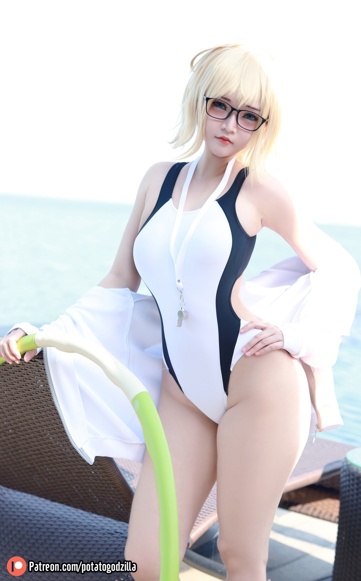 Potato Godzilla Cosplay Jeanne d’Arc Swimsuit